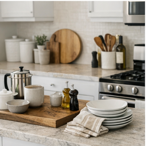 curated kitchen essentials for vacation rental