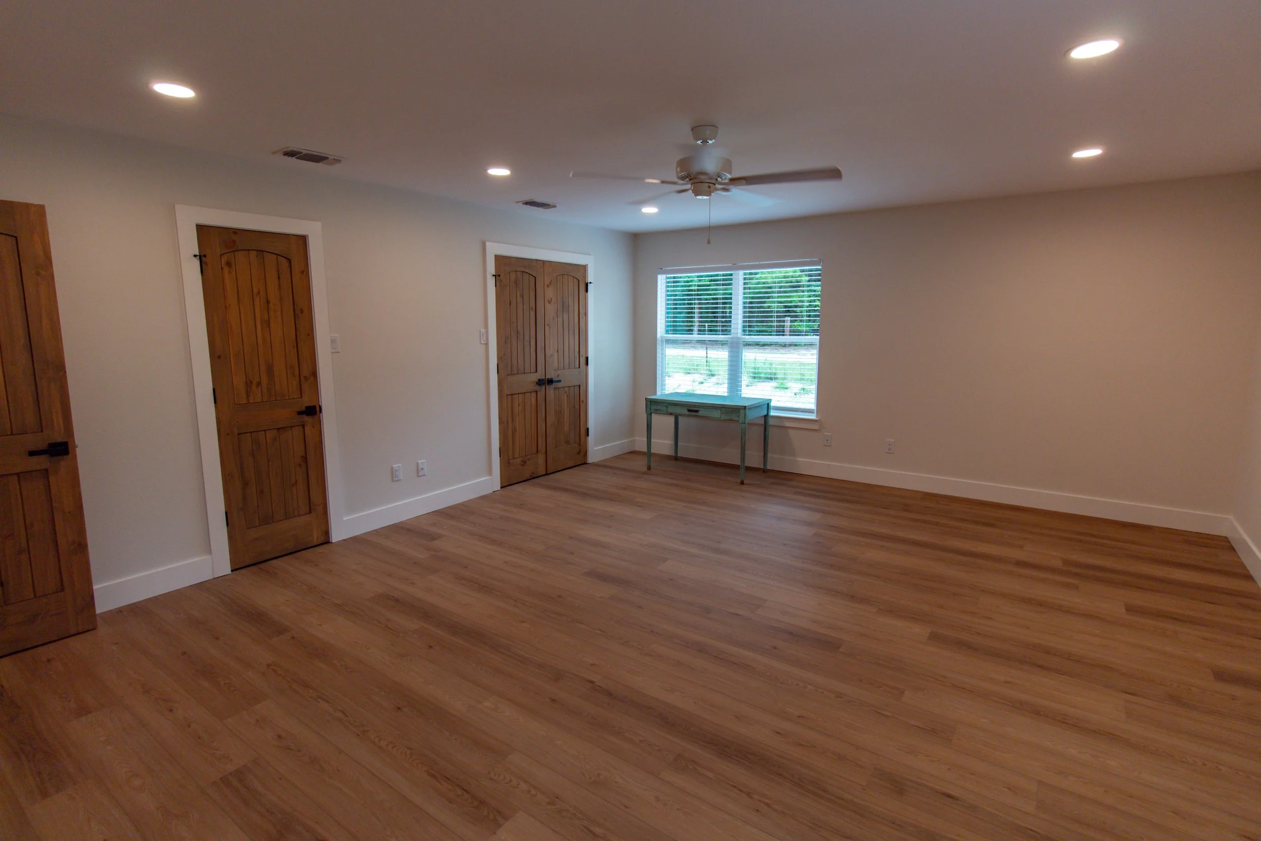 [Bedroom 1, from entrance off Bathroom 1.]