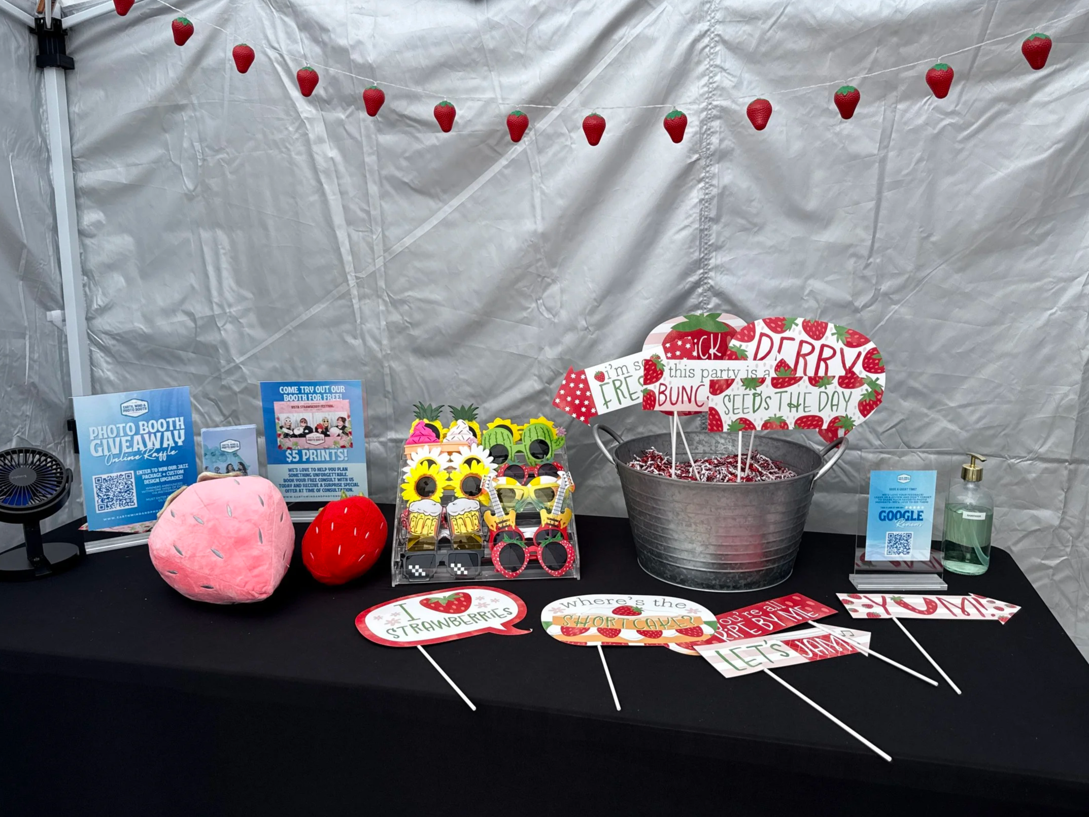 Strawberry Festival Prop Table 2025 in Vista, CA