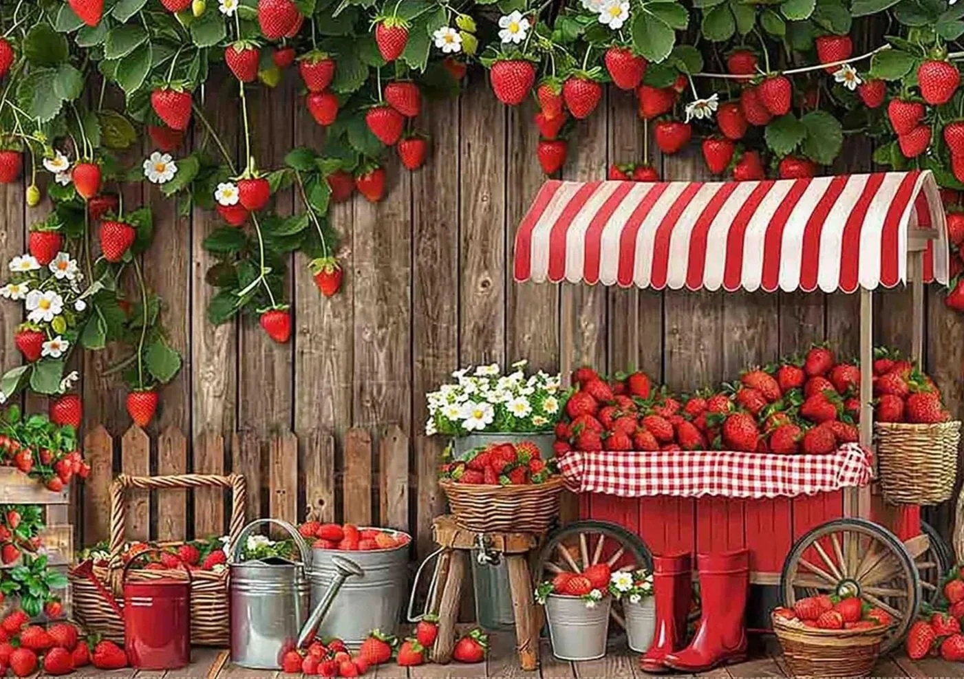 5x7 Strawberry Festival Backdrop (Standard)