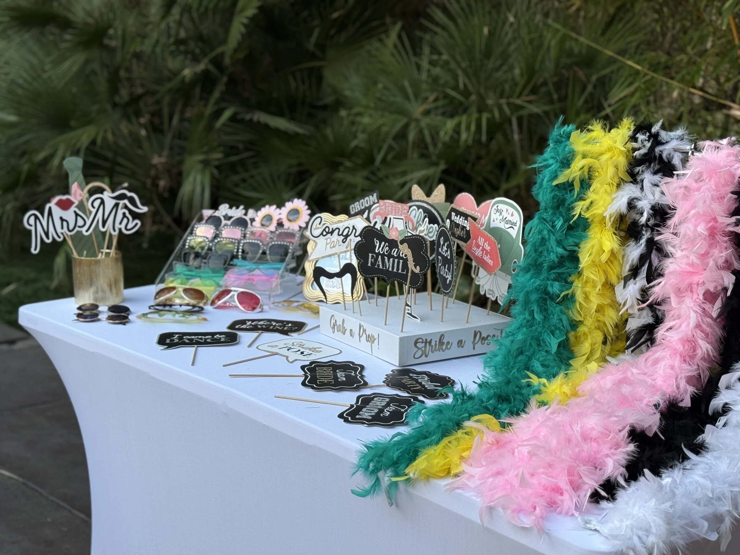 Wedding Prop Table at Botanica Venue in Oceanside, CA