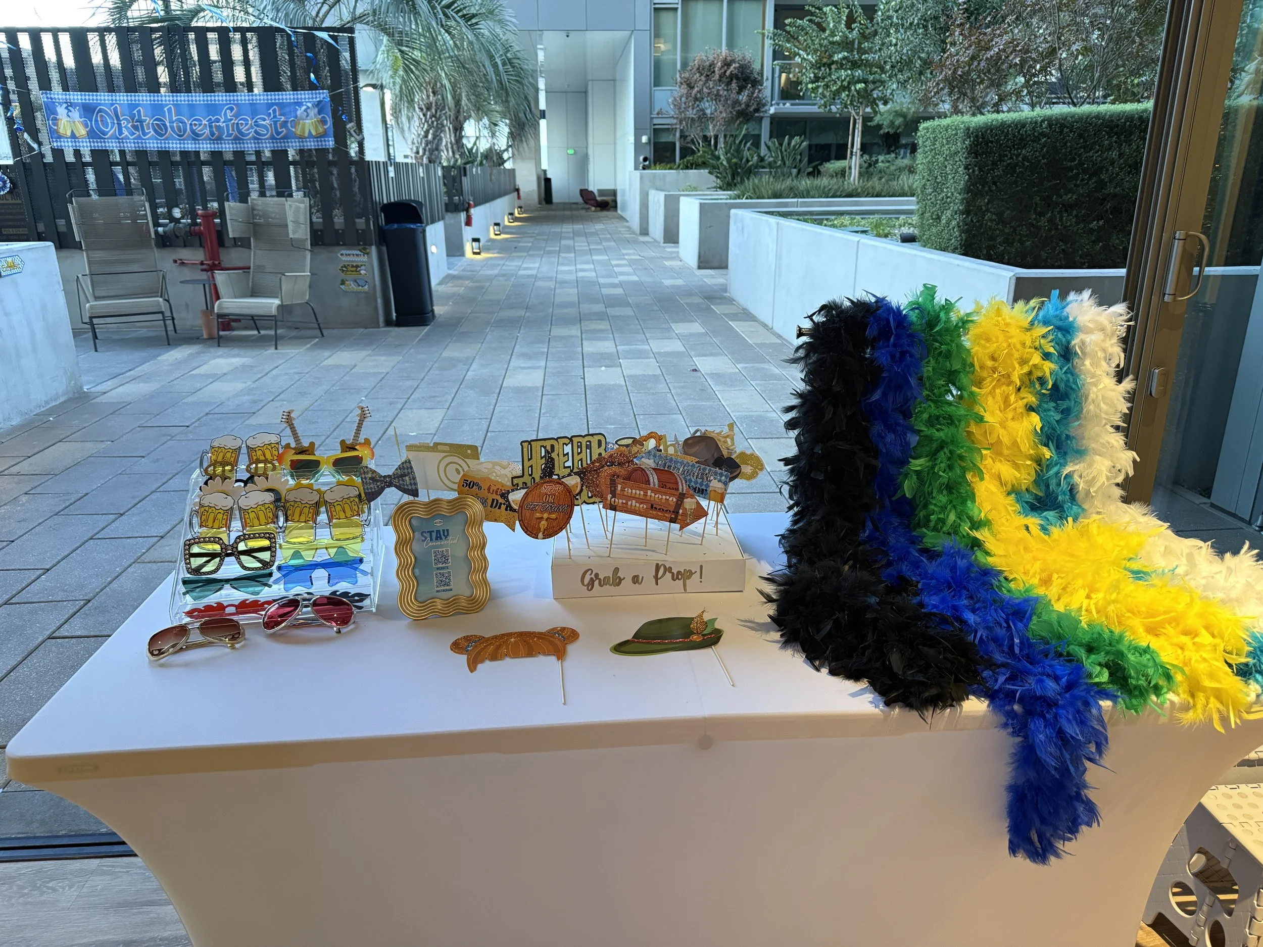 "Oktoberfest" Prop Table at Diega Apartments in San Diego, CA
