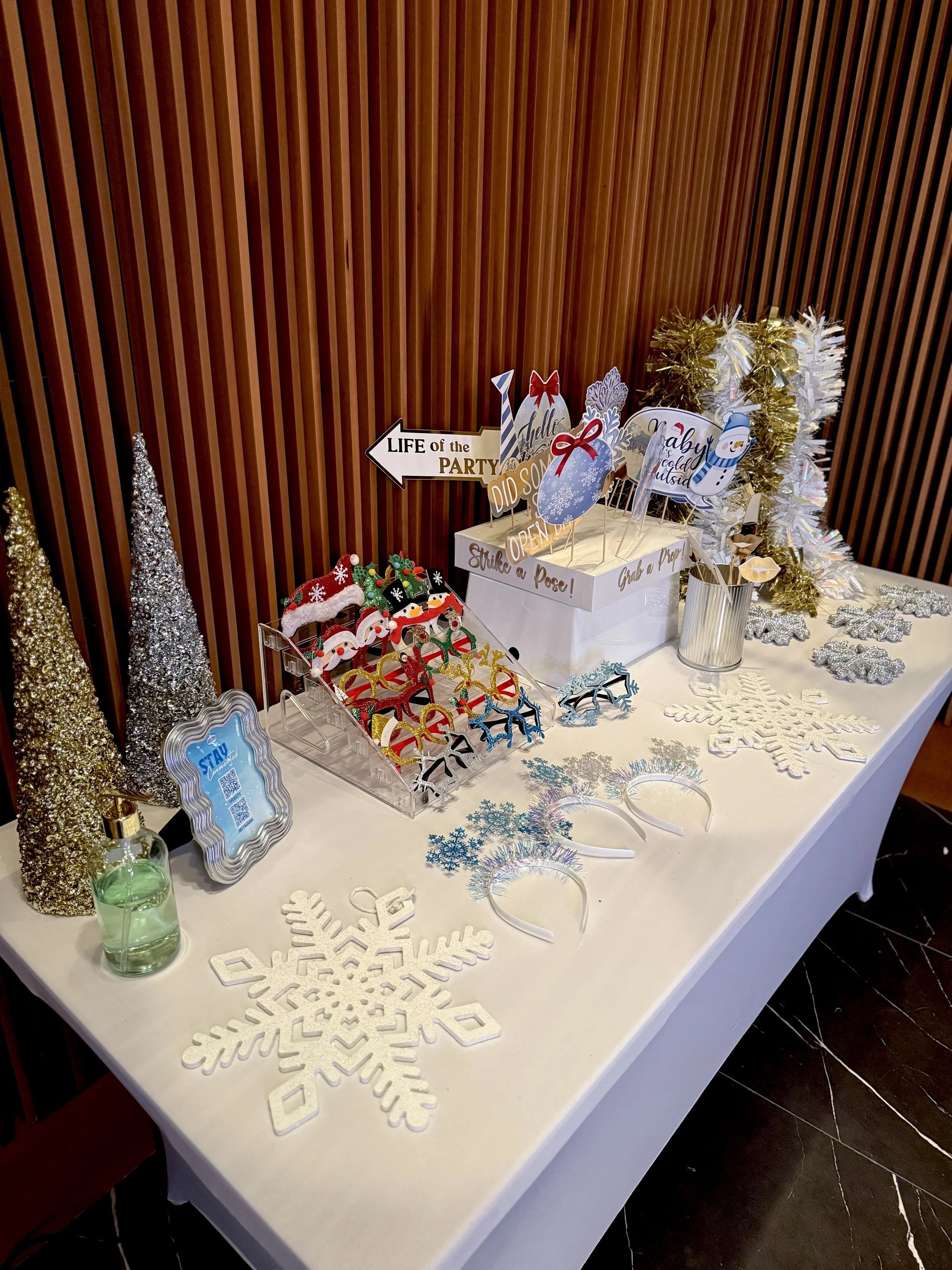 Holiday Prop Table at Diega Apartments in San Diego, CA