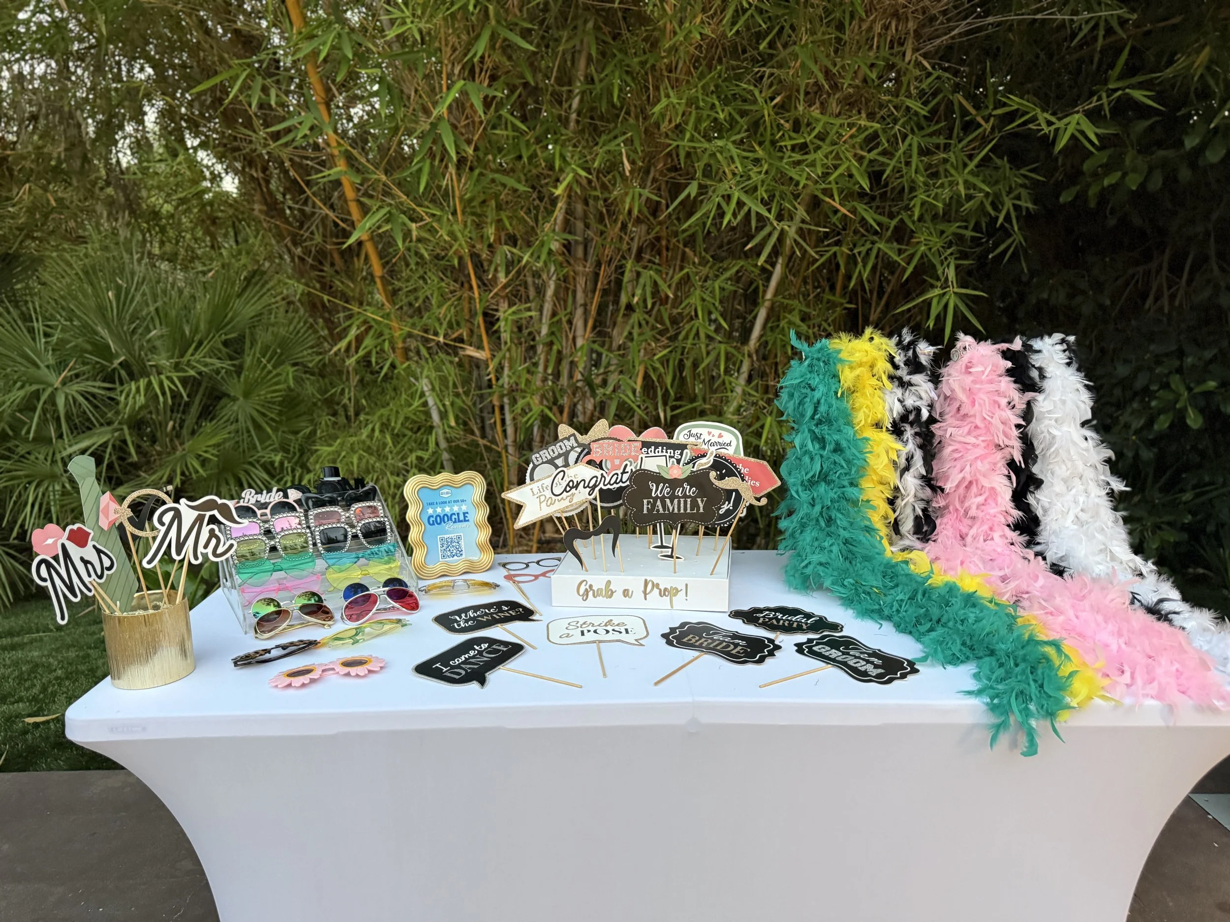 Wedding Prop Table at Botanica Venue in Oceanside, CA