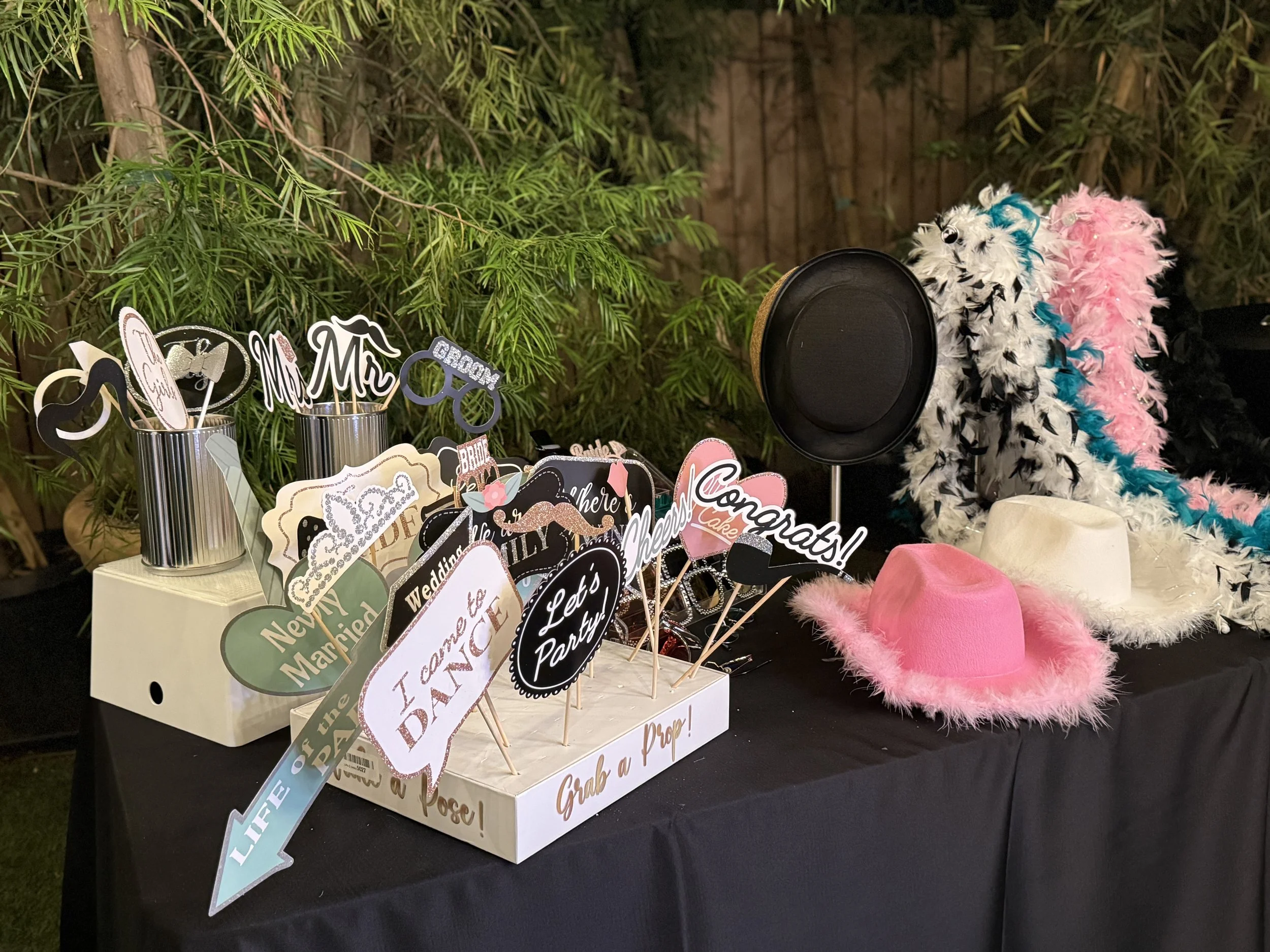Wedding Prop Table at Twin Oaks House & Gardens in San Marcos, CA