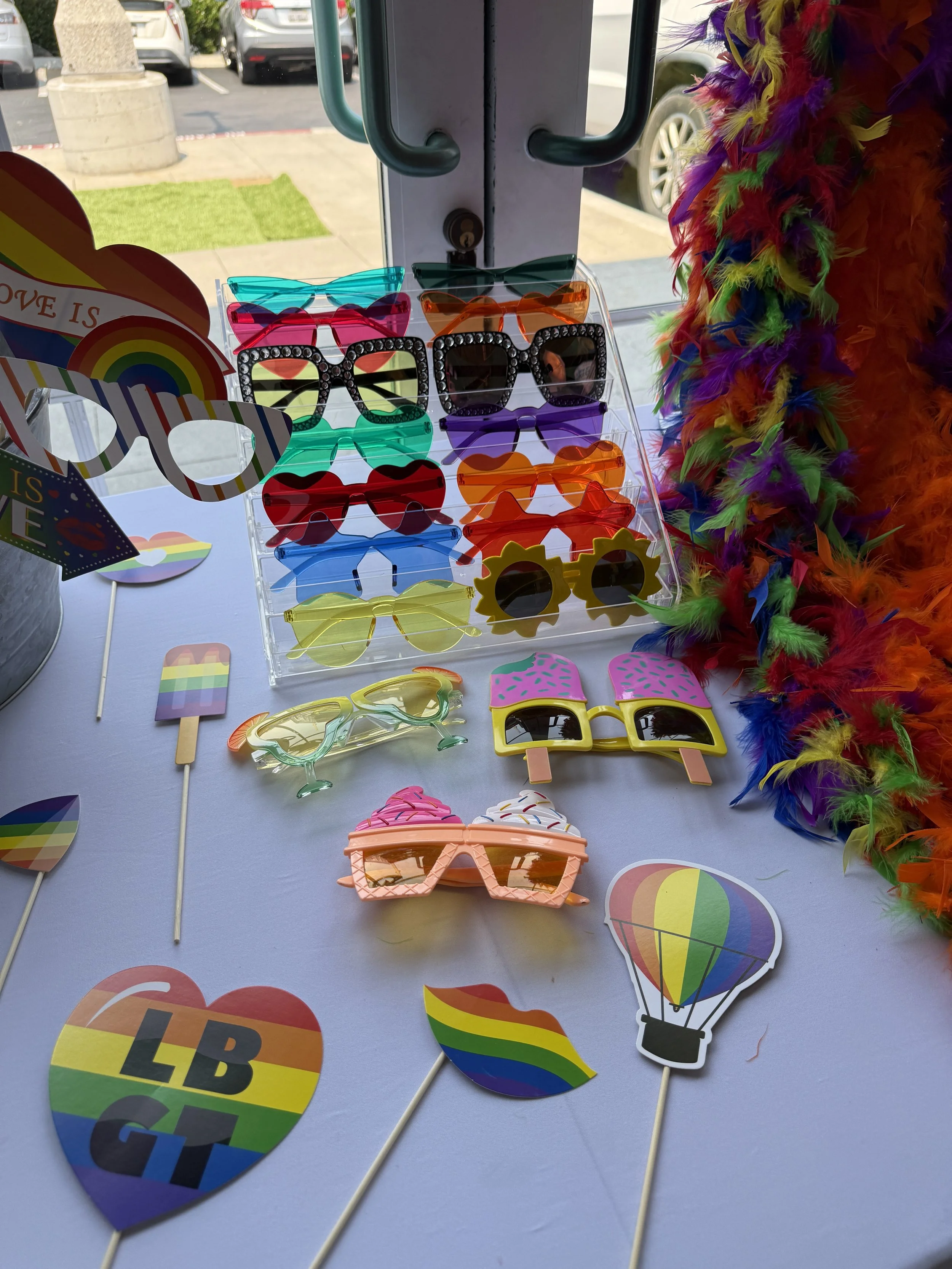 Pride Themed Stick Props & Glasses