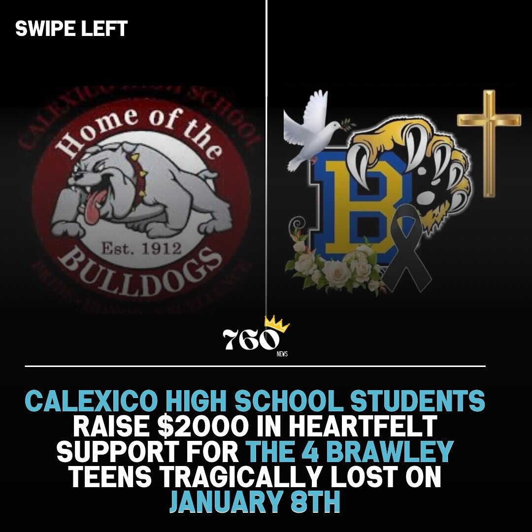 For the full story, please view my story or copy and paste the link below

Full story: https://www.760news.org/local-news/calexico-high-school-students-raise-2000-in-heartfelt-support-for-the-4-brawley-teens-tragically-lost-on-january-8th

#CHSCommun