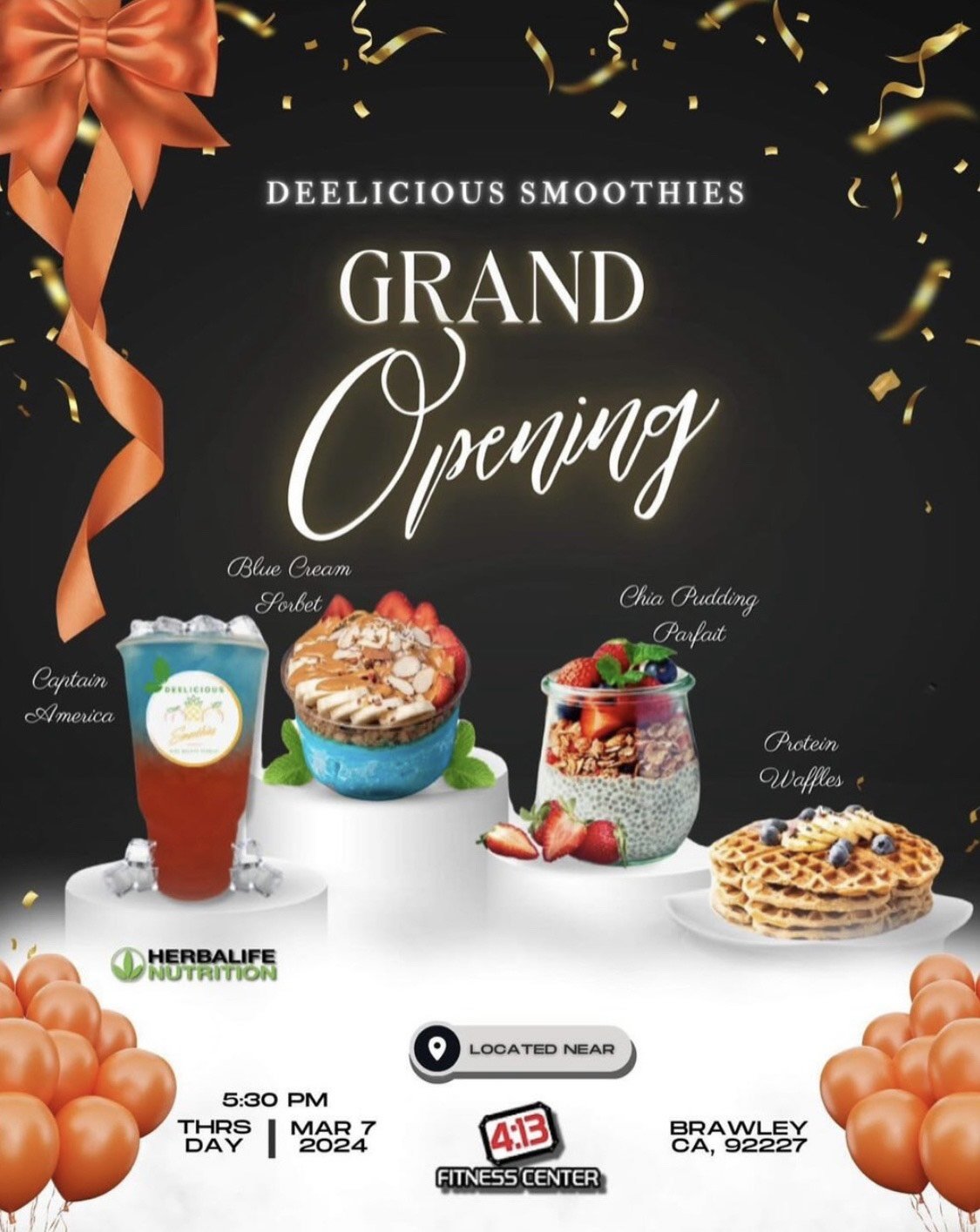 Delicious Smoothies Grand Opening
