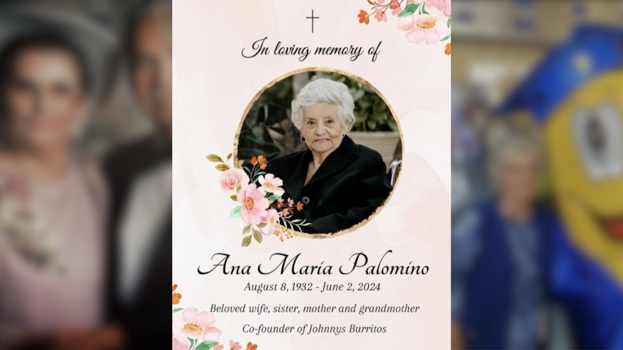 Ana Palomino, co-founder of Johnny's Burritos passes away at the age of 91: May her soul rest in peace&nbsp;