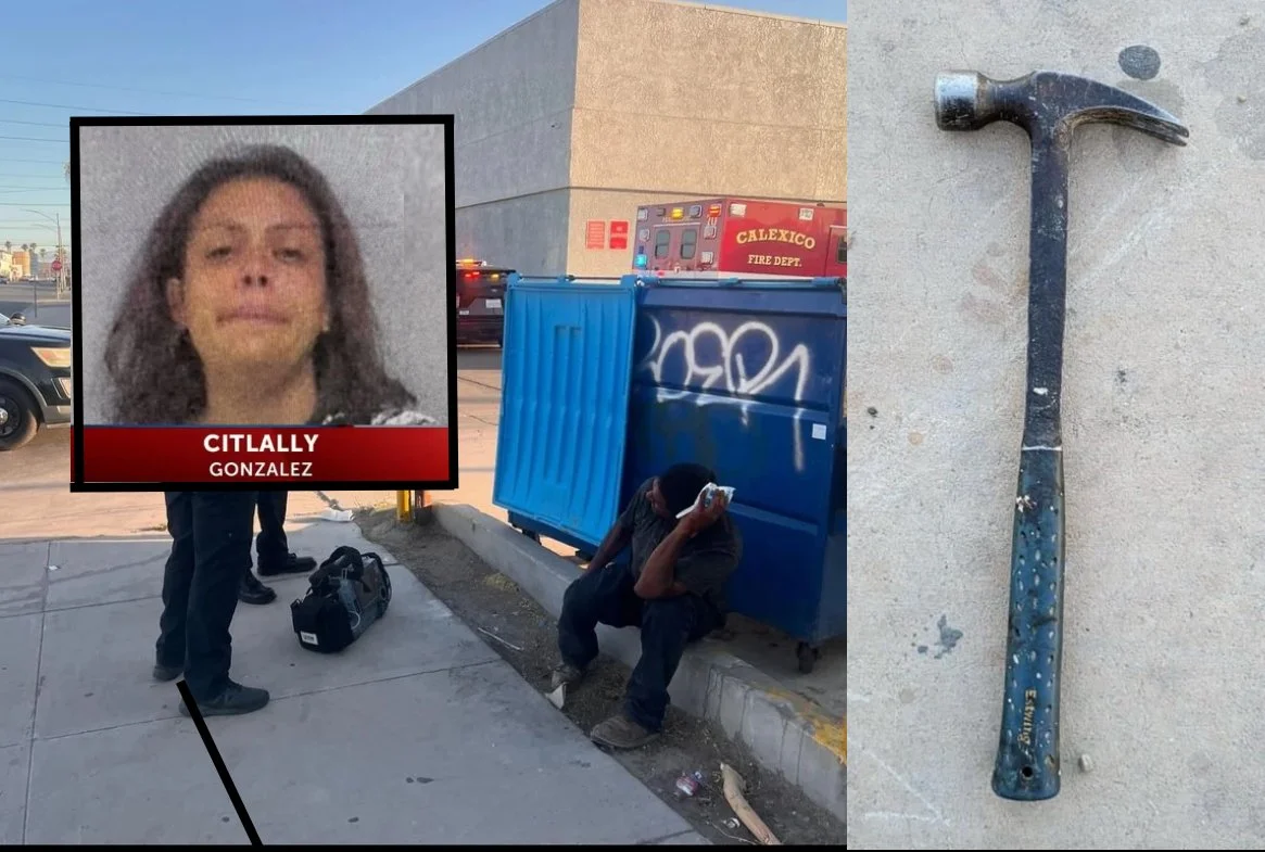 Woman Arrested After Violent Hammer Attack on Sleeping Man in Calexico