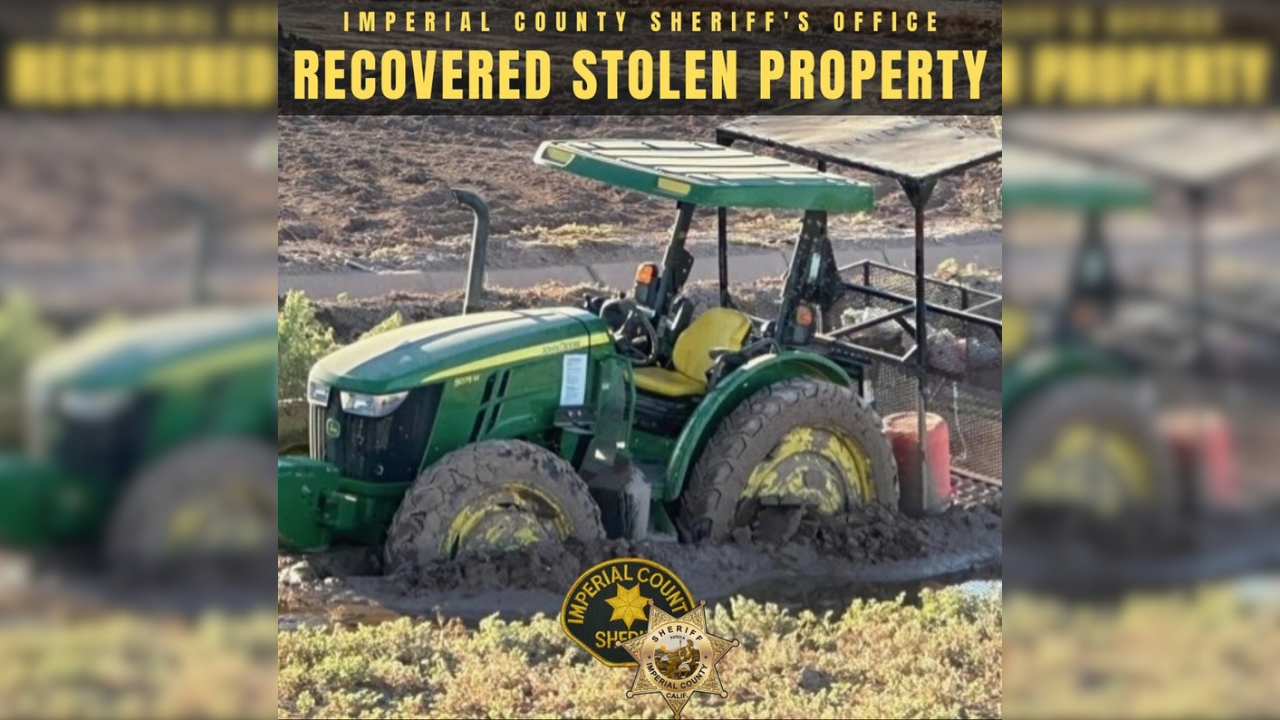 Community Effort Leads to Recovery of Stolen John Deere Tractor in Imperial