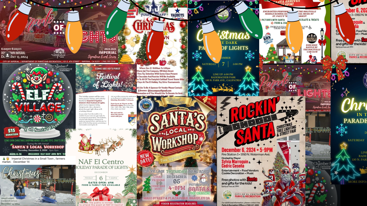 Celebrate the Holidays: Here’s a list of some Upcoming Christmas Events in the Imperial Valley