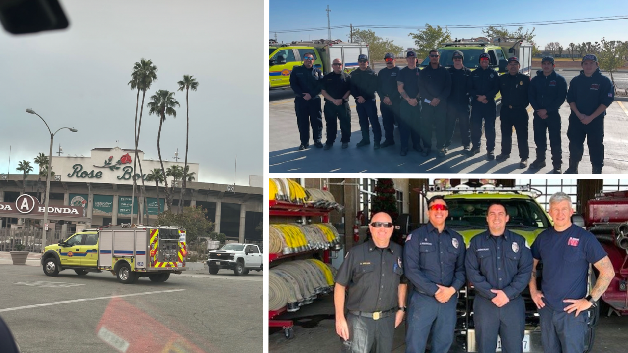 Fire Departments from Around the Imperial Valley Deploy Strike Teams to Assist with Fires in Los Angeles and San Bernardino counties
