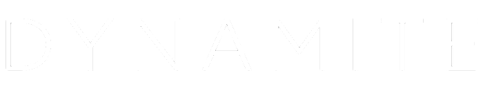 The word 'DYNAMITE' written in bold white letters on a black background.