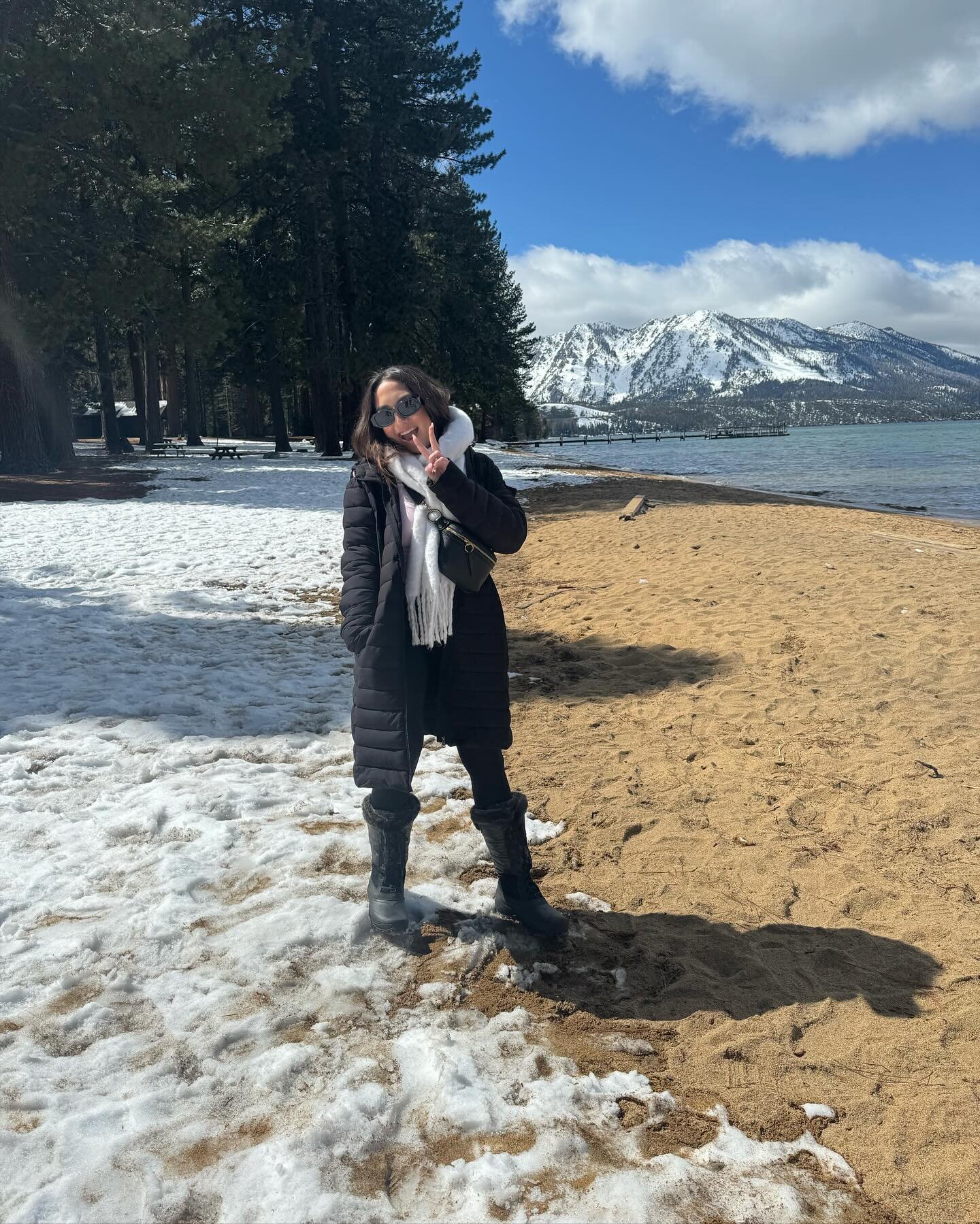 Beautiful day in tahoe with friends! 
The beauty about living in Northern California is the ability to choose whether we want a beach day or mountain day, because we have access to both. 🥹 Grateful for joy in trialing seasons and close friends that 