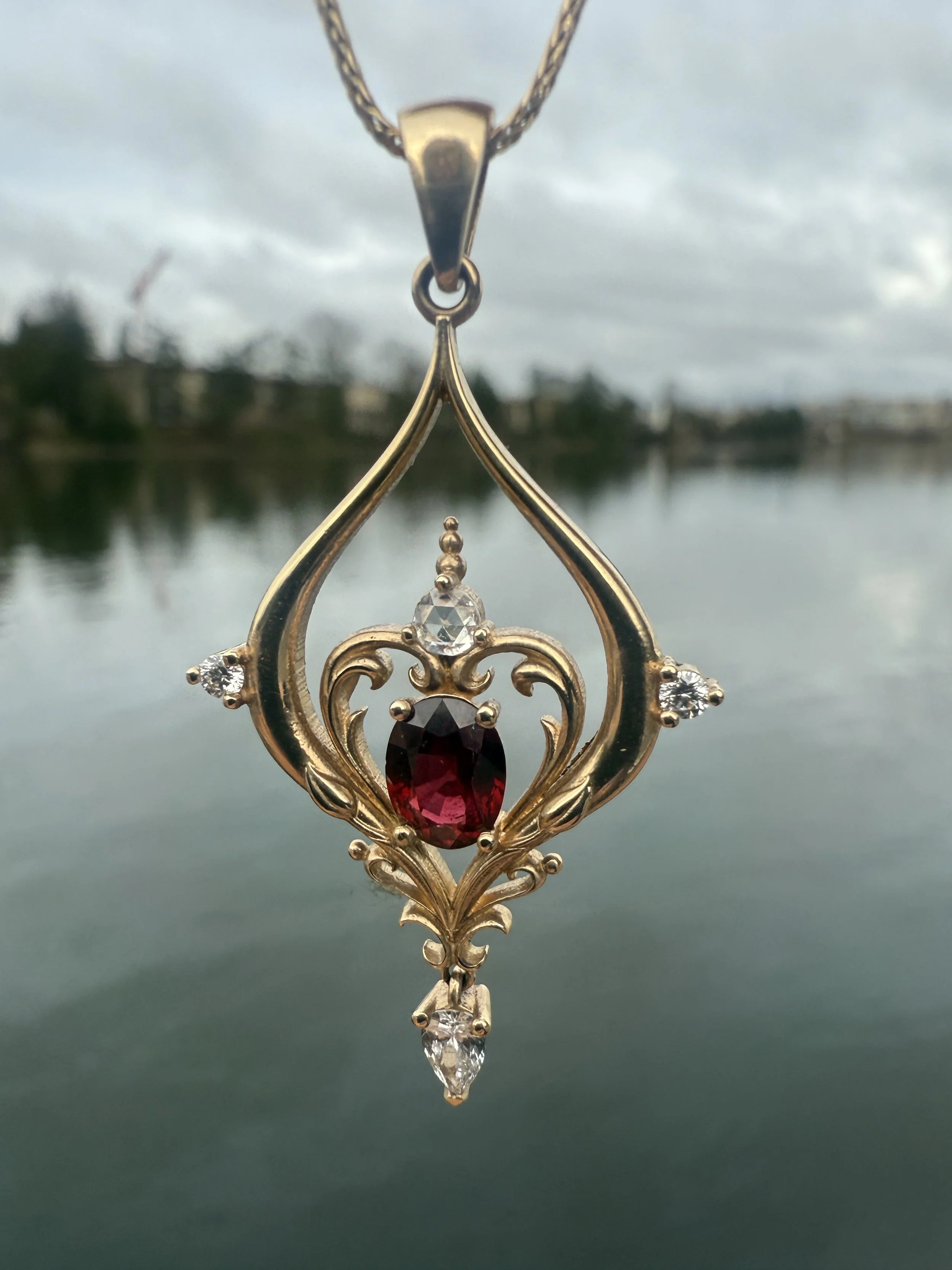 SisterFire Ruby Statement Pendant-Coming Soon