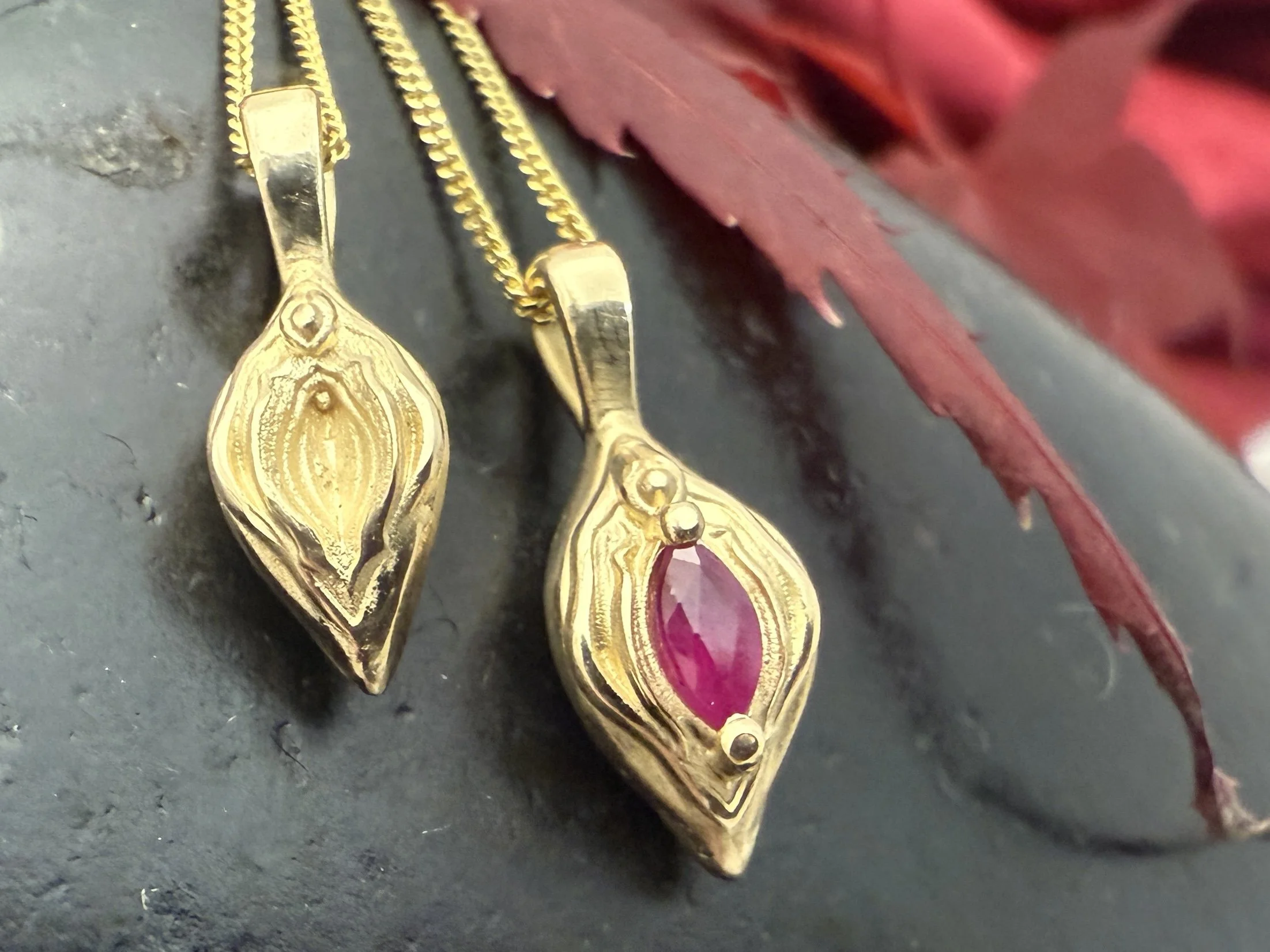 Petite Golden Yoni Pendant