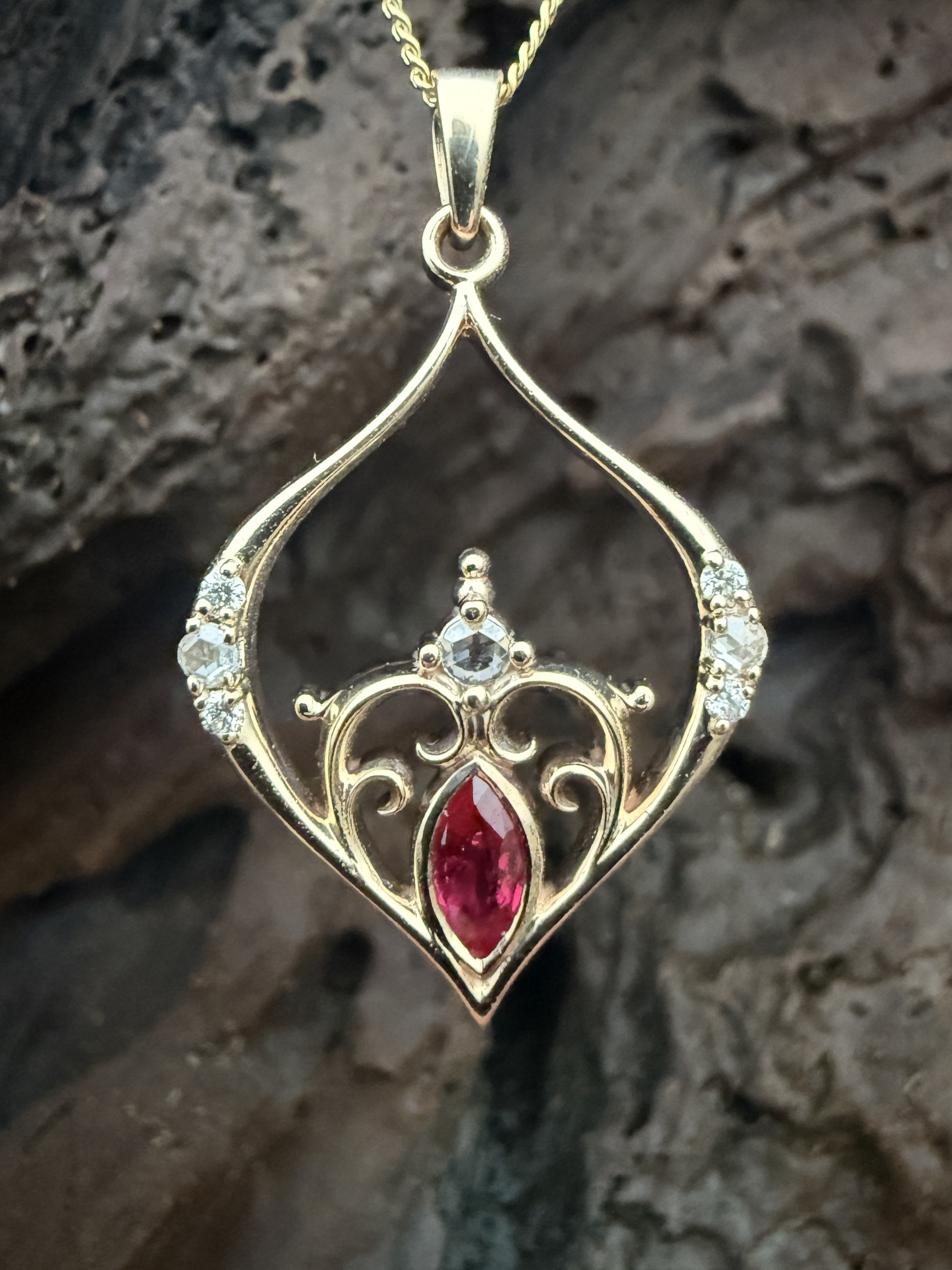 Seraphine Ruby and Diamond Pendant-Coming Soon