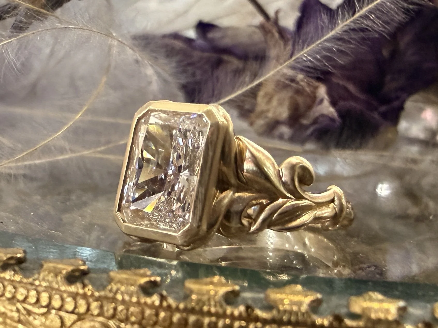 New Fern-veil Lab Diamond Ring