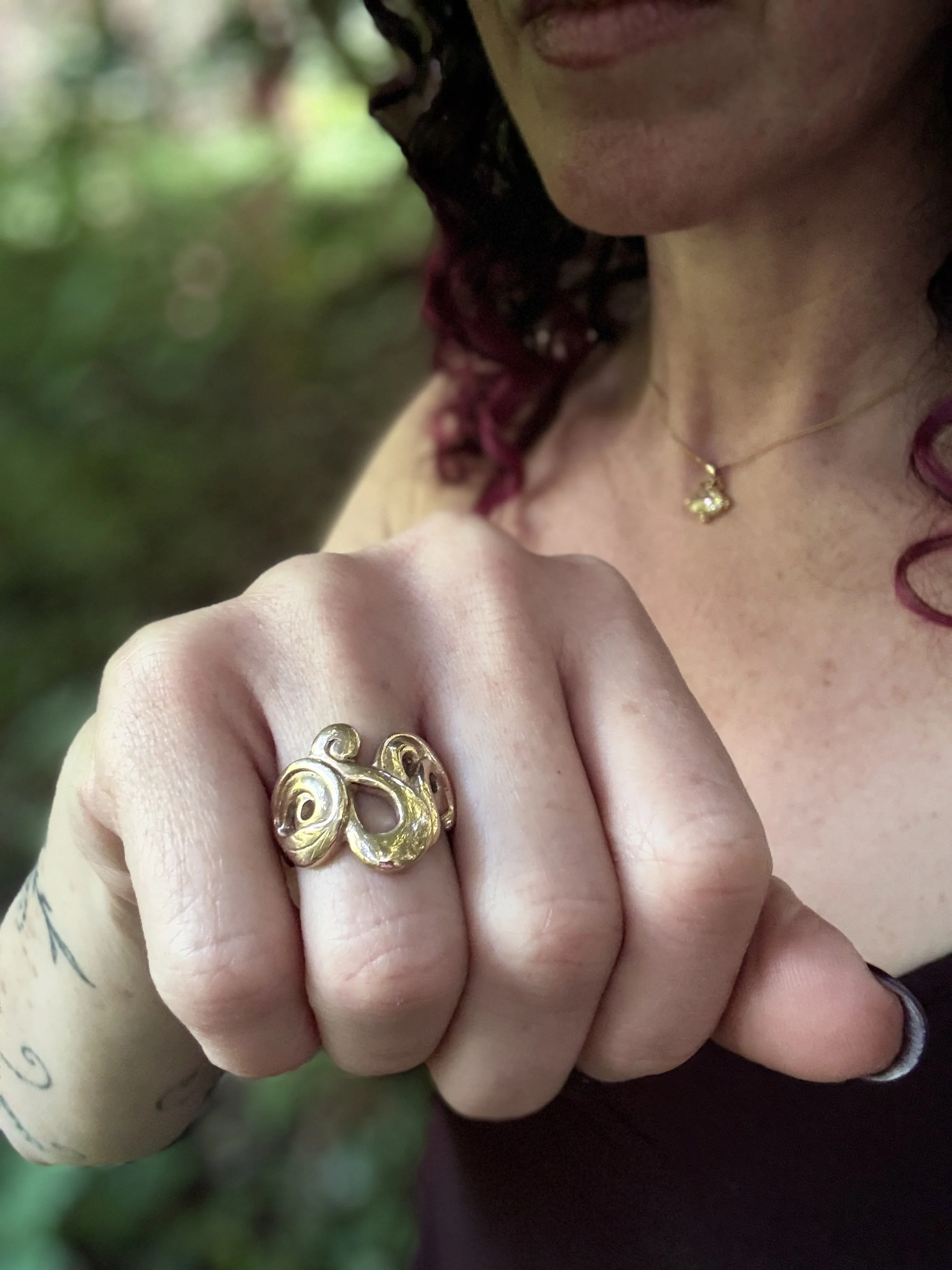 Wandering Gypsy Ring in 14k