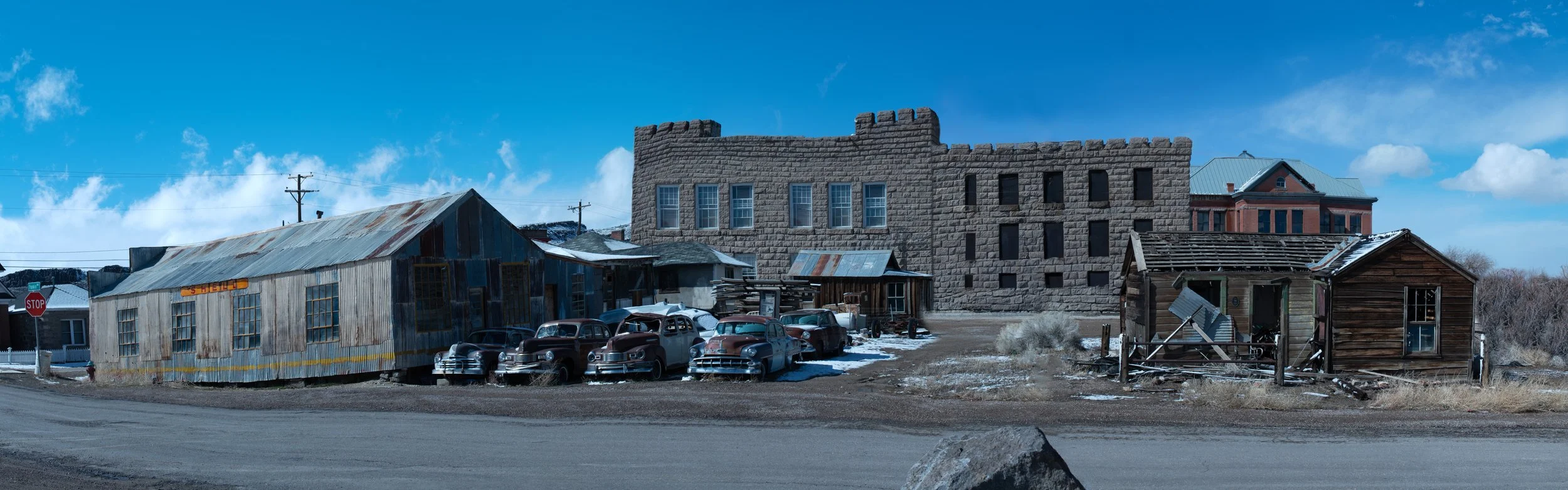 Goldfield Nevada February 2026 panorama before