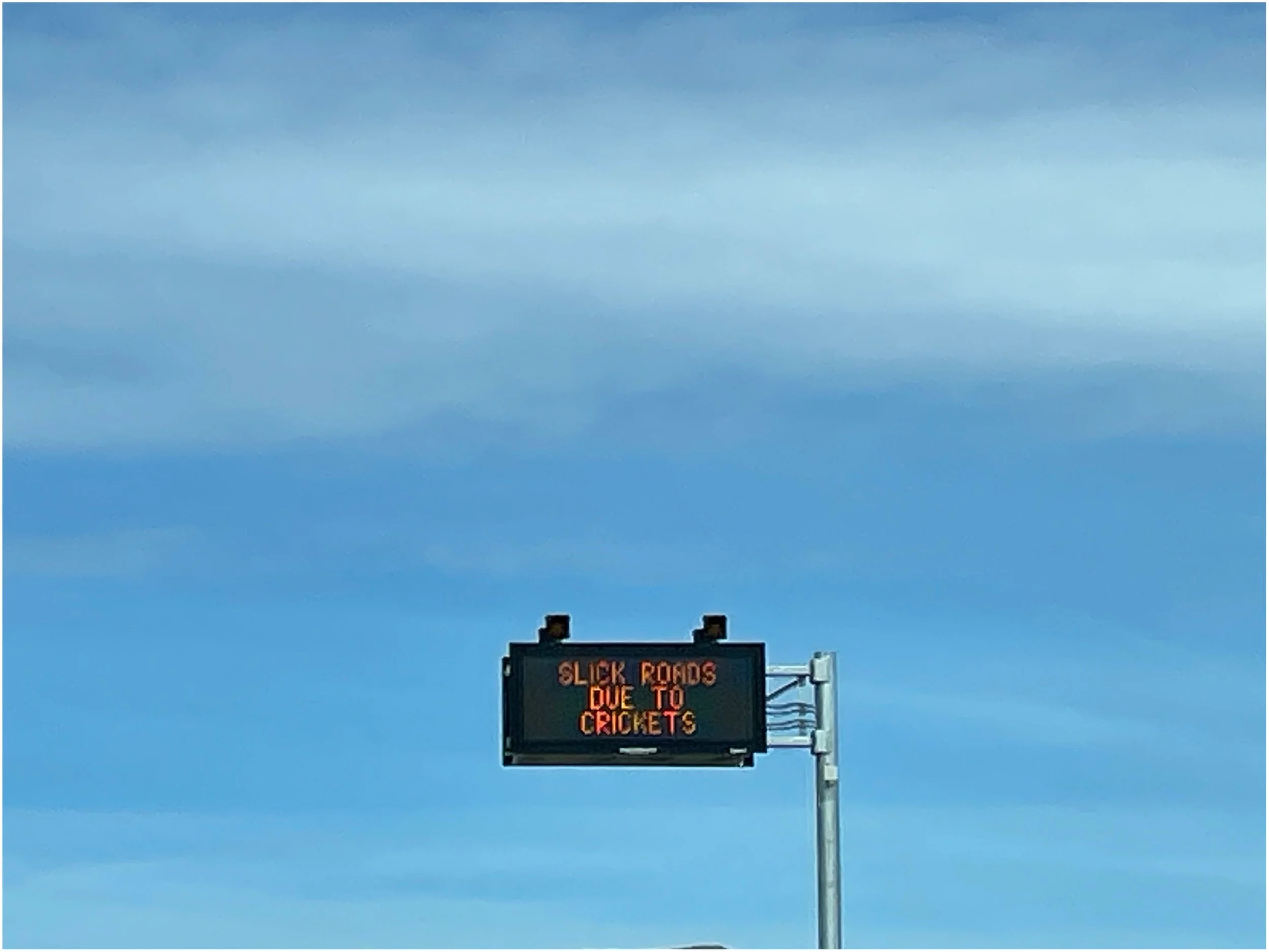 This has to be one of the strangest warning signs that I've seen. This was near Elko, Nevada