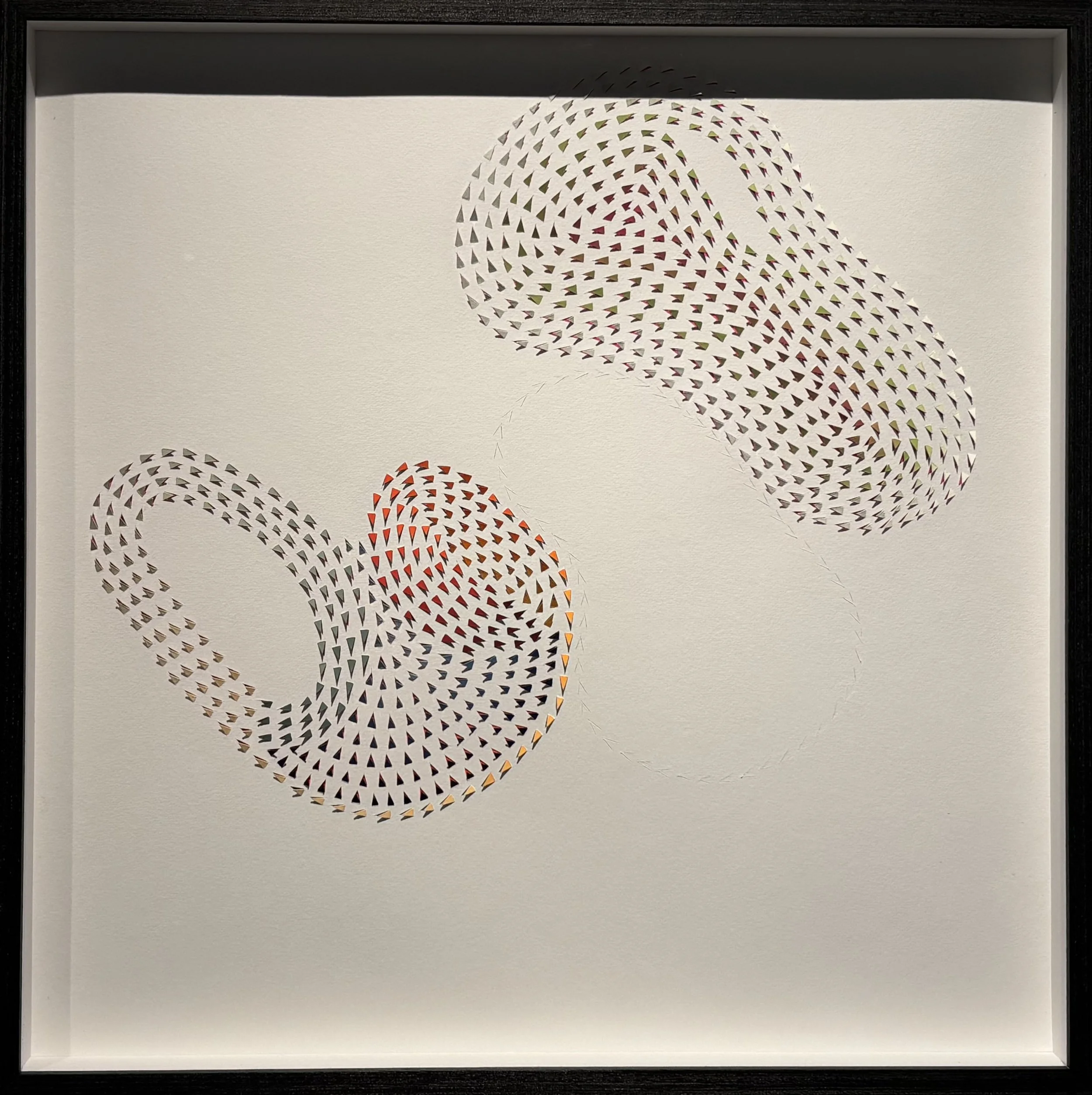 3. Sarah Thornton-Smith, 'symbiont 5_call to prayers', 2026, gouache on paper, 42 x 42 x 4 cm, $1,265.00.
