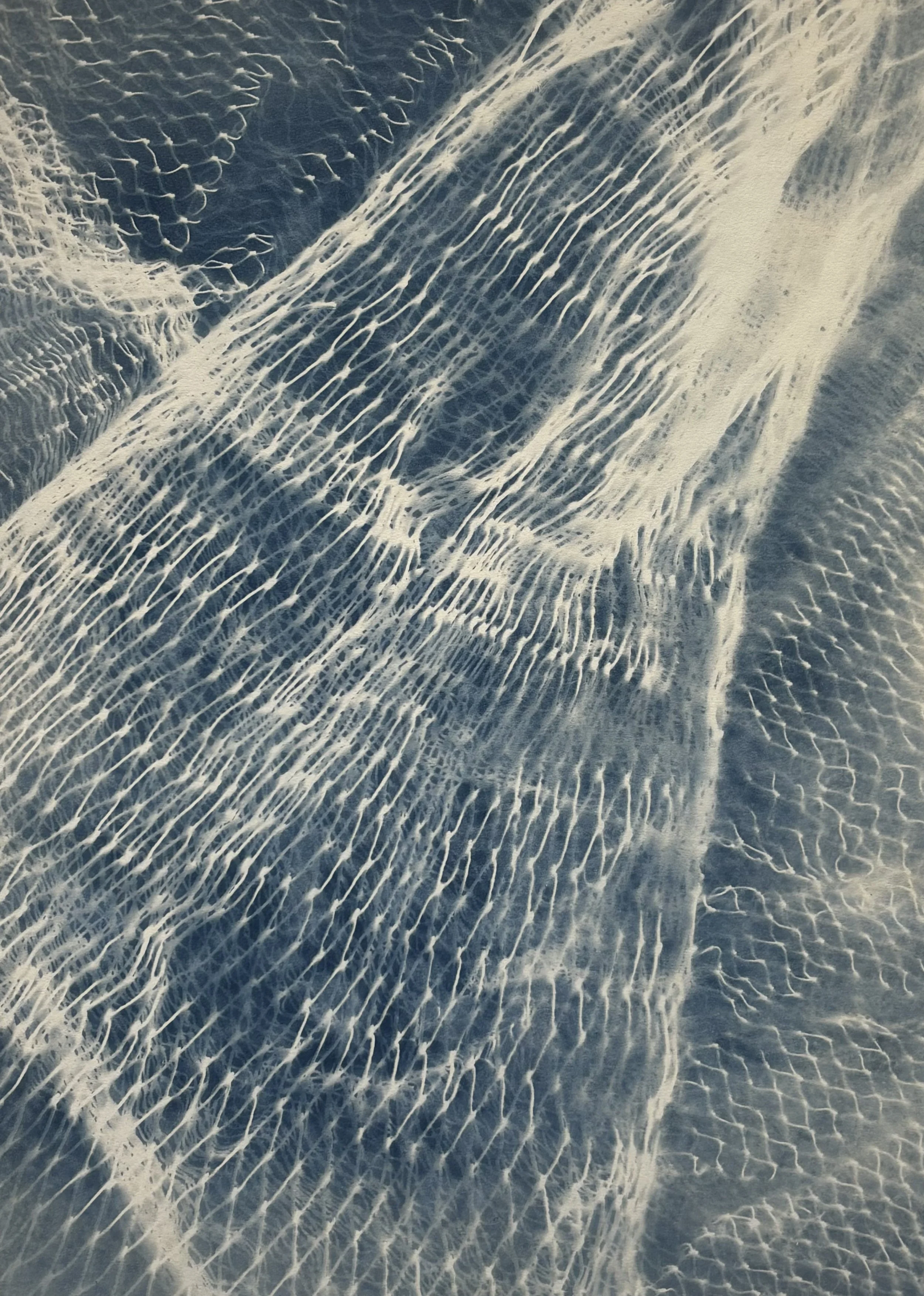 1. d) Kristy Scaddan, 'Nets', 2026, Saunders 300gsm, 100% cotton rag, 49.5 x 35.5 cm, $120.00. 