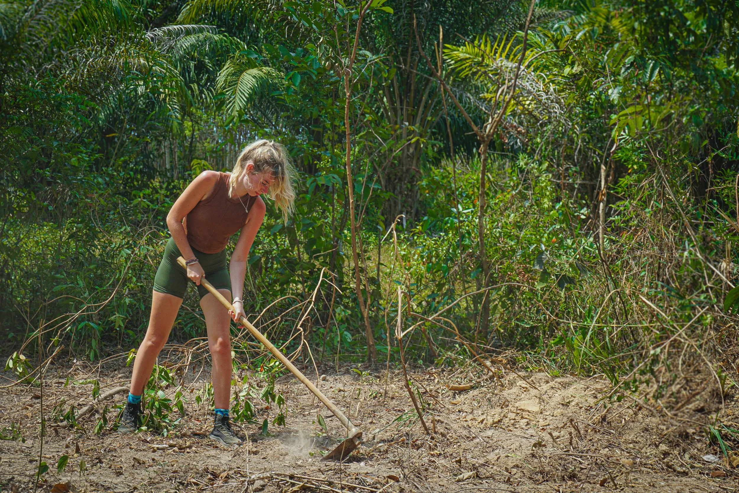 Evie digging to plant, CNF