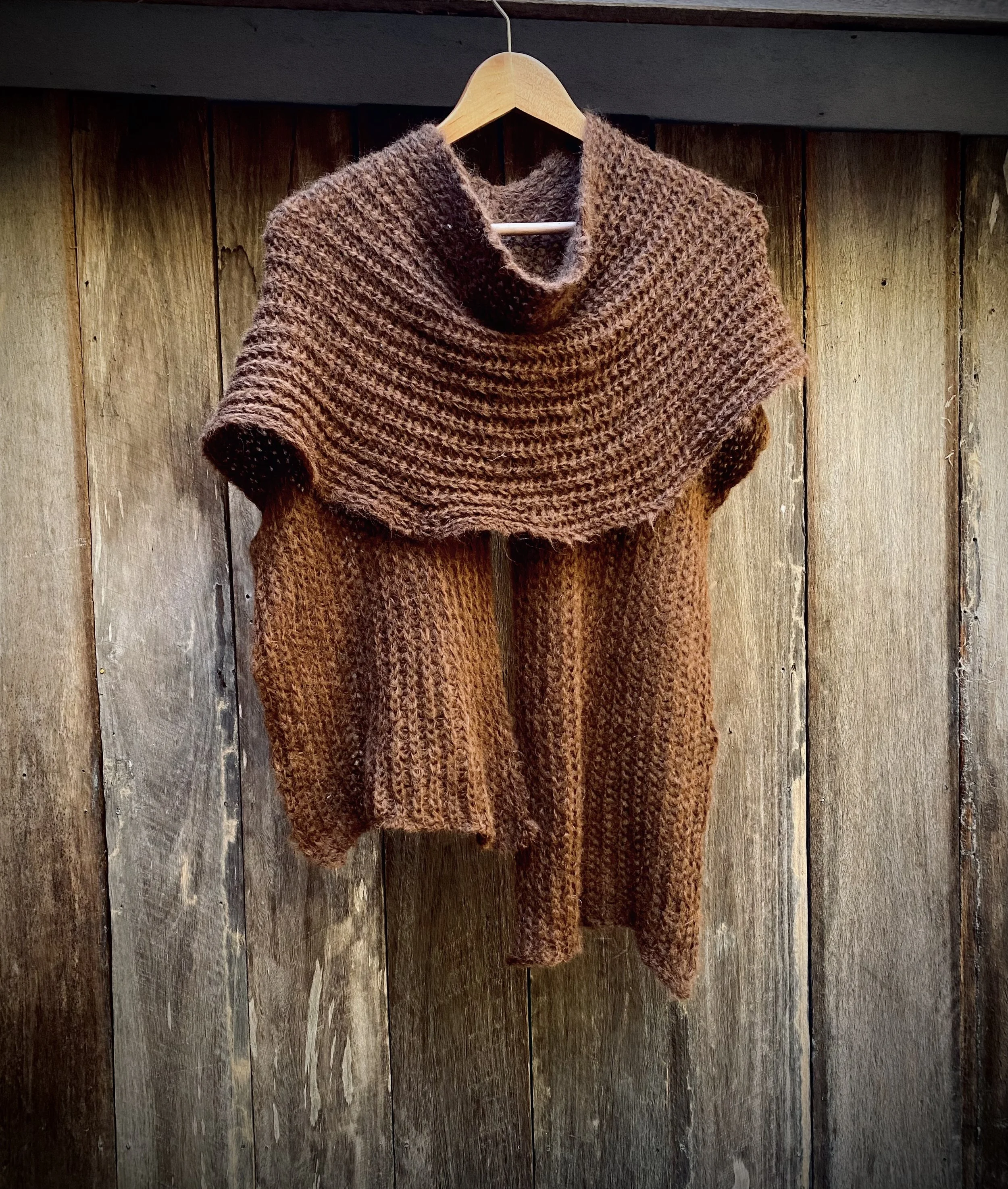 handknitted alpaca 3 way mantella