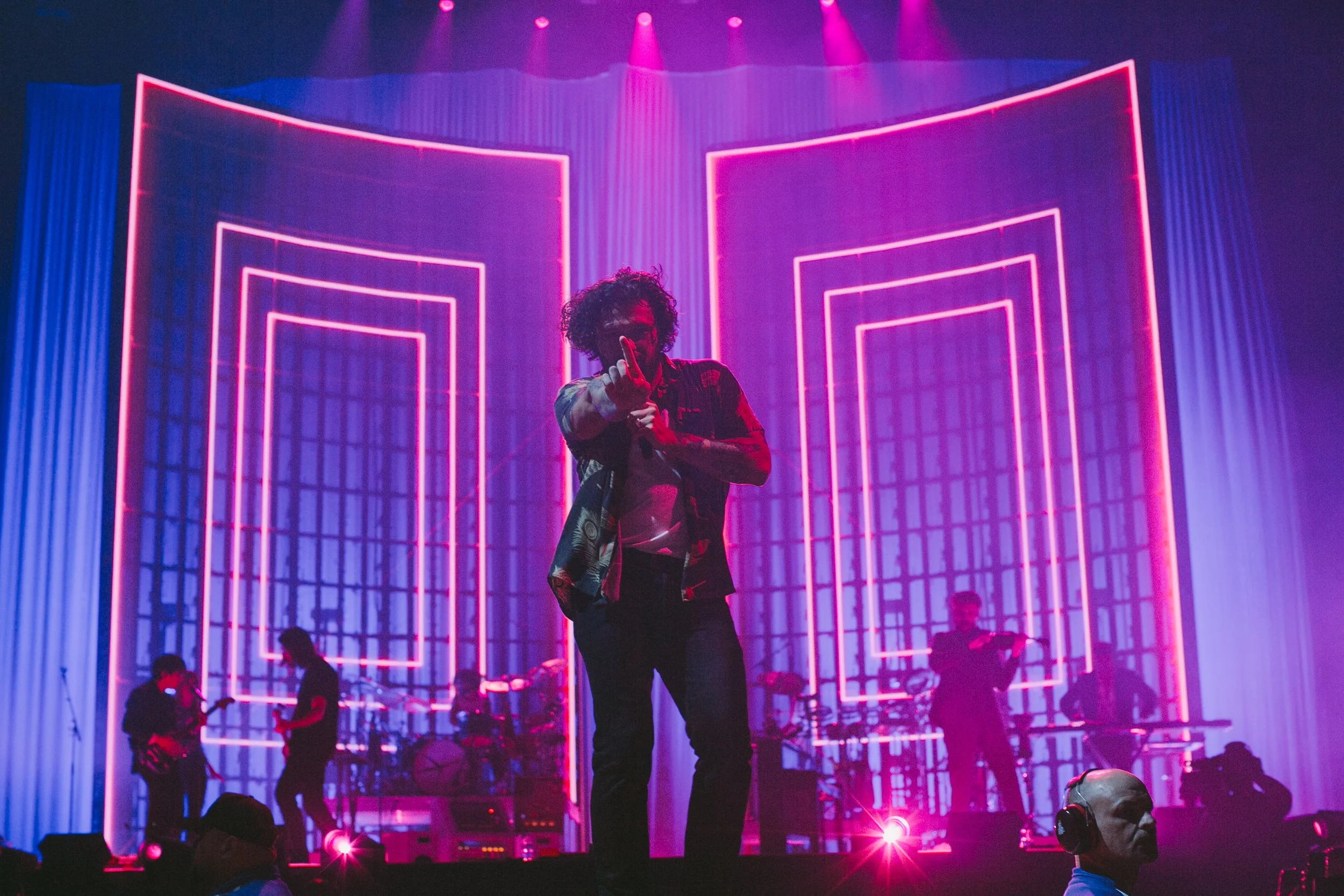 Lighting Design for Gang of Youths, Australia Arena tour 2022 live performance