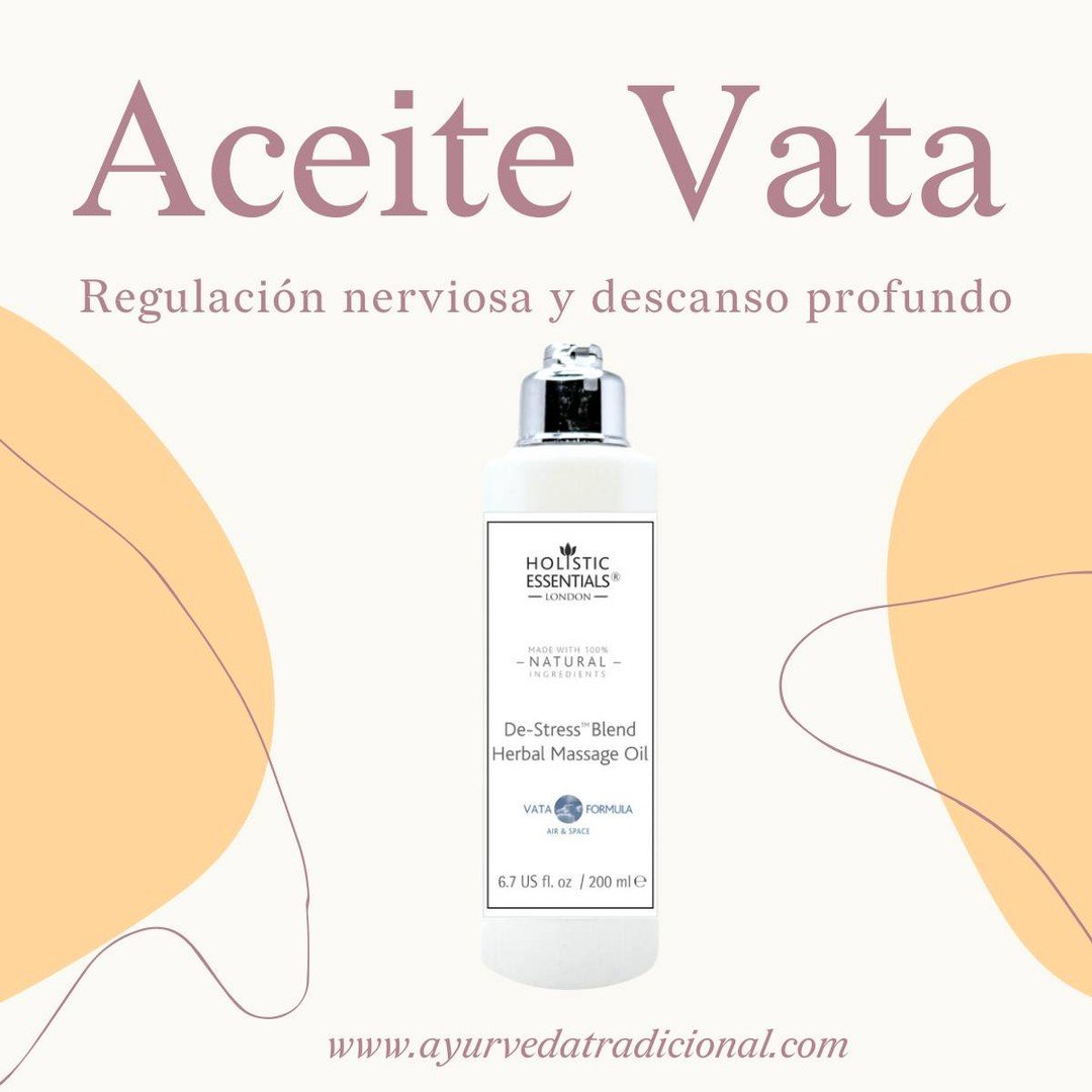 Si hay una f&oacute;rmula cl&aacute;sica para calmar el sistema nervioso y restaurar el equilibrio en momentos de estr&eacute;s, insomnio o agotamiento profundo, es esta.

El Aceite Vata, elaborado con base de s&eacute;samo y plantas c&aacute;lidas, 