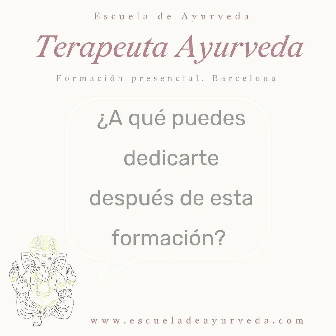 &iquest;A qu&eacute; puedes dedicarte despu&eacute;s de esta formaci&oacute;n? 

La Formaci&oacute;n de Terapeuta Ayurveda: Cocina, Nutrici&oacute;n y Estilo de Vida no es solo un viaje de transformaci&oacute;n personal, es tambi&eacute;n una puerta 