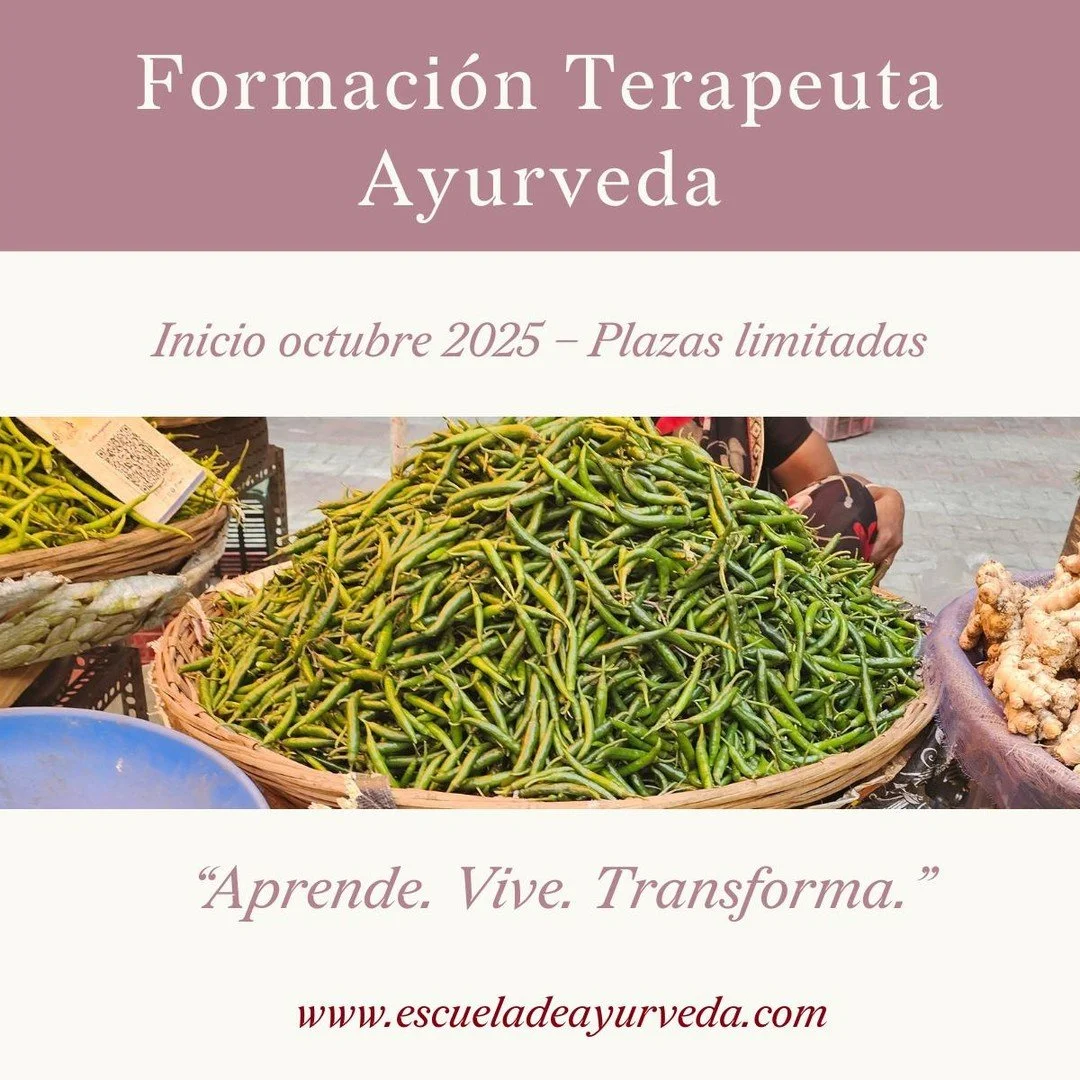 -El viaje para convertirte en Terapeuta Ayurveda empieza aqu&iacute;-.

Imagina pasar 7 meses sumergida/o en el Ayurveda, no solo estudi&aacute;ndolo&hellip; sino vivi&eacute;ndolo.
Cocinando recetas terap&eacute;uticas, leyendo el pulso, reconociend