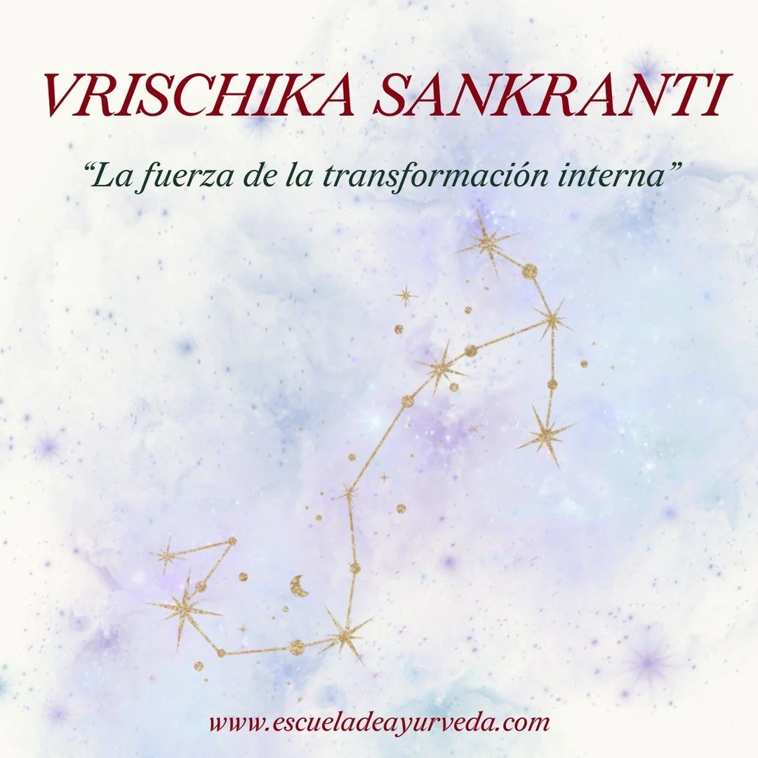 Vrischika Sankranti se&ntilde;ala el paso del Sol hacia Escorpio. Para la astrolog&iacute;a v&eacute;dica, cada tr&aacute;nsito solar es m&aacute;s que un evento astron&oacute;mico: es un cambio en la cualidad de la energ&iacute;a que impregna la vid