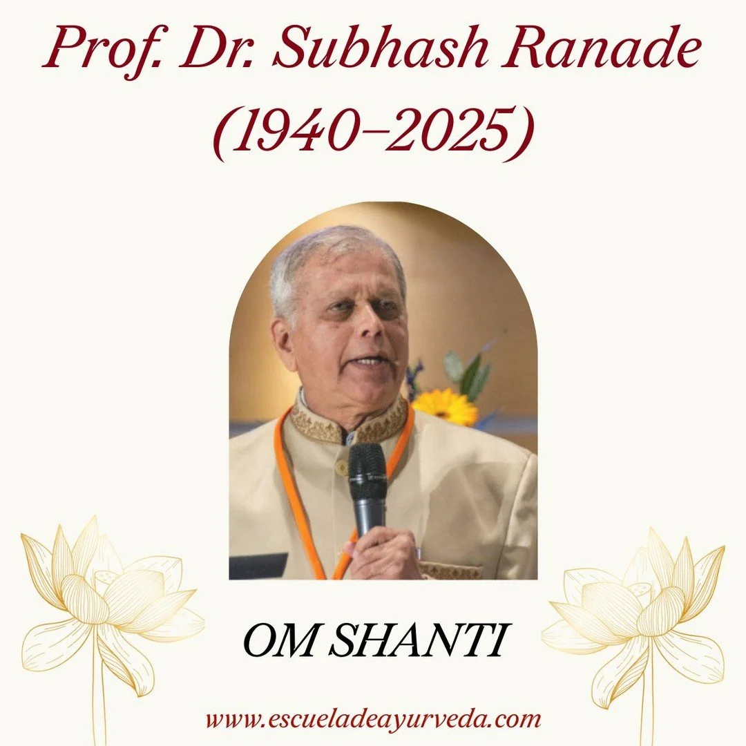 Hay vidas que transforman una tradici&oacute;n entera.

Prof. Dr. Subhash Ranade (1940&ndash;2025) fue una de ellas.

Maestro, cl&iacute;nico, investigador y autor incansable, dedic&oacute; m&aacute;s de seis d&eacute;cadas a que el Ayurveda pudiera 