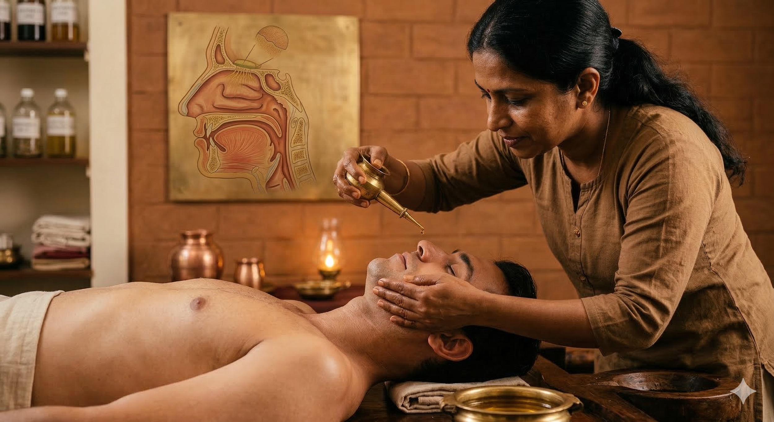 Nasya en Ayurveda: fisiología nasal, equilibrio de Kapha y salud respiratoria