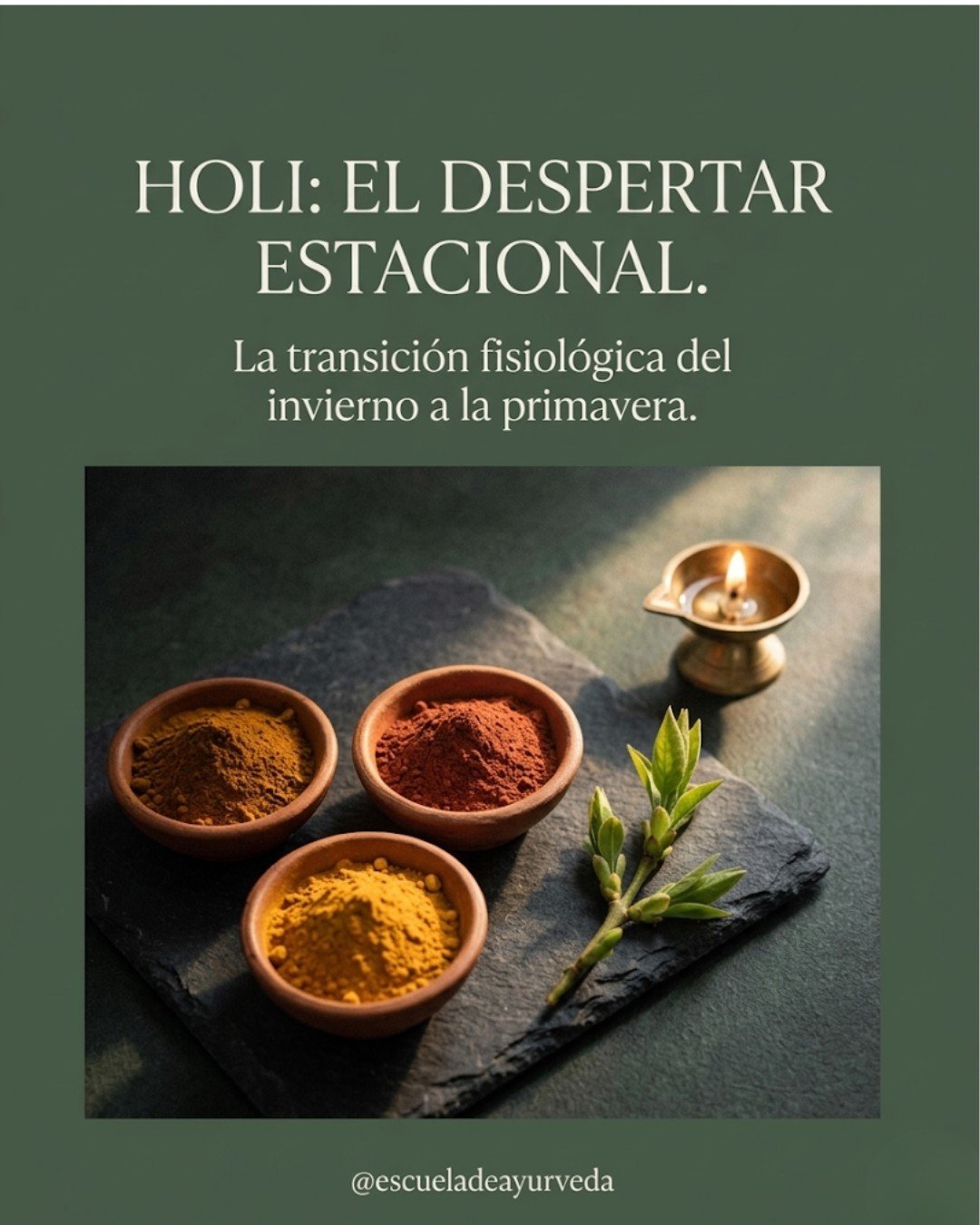 Holi marca tradicionalmente el paso definitivo del invierno a la primavera. M&aacute;s all&aacute; de la imagen festiva, esta fecha se&ntilde;ala un momento clave de transici&oacute;n fisiol&oacute;gica.

Desde Ayurveda, este periodo coincide con la 