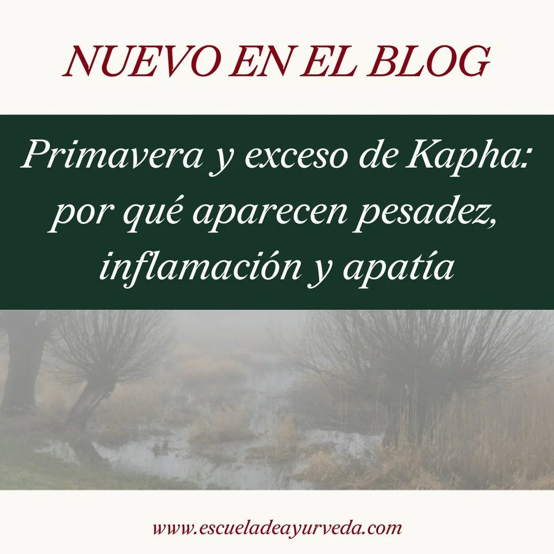 La primavera no siempre se vive como un aumento inmediato de energ&iacute;a.

Pesadez corporal, inflamaci&oacute;n difusa, apat&iacute;a o lentitud mental son manifestaciones frecuentes en esta estaci&oacute;n y, desde el Ayurveda, tienen una explica