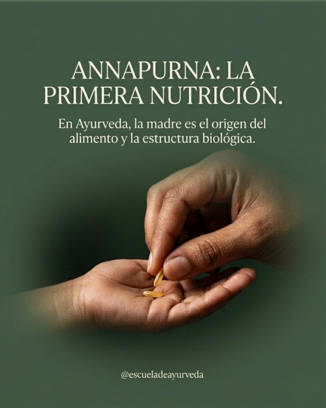En la tradici&oacute;n ayurv&eacute;dica, la madre es reconocida como la primera fuente de nutrici&oacute;n y de vida.

El alimento no comienza en el plato, sino en el v&iacute;nculo primordial entre la madre y el hijo. En este sentido, la figura de 