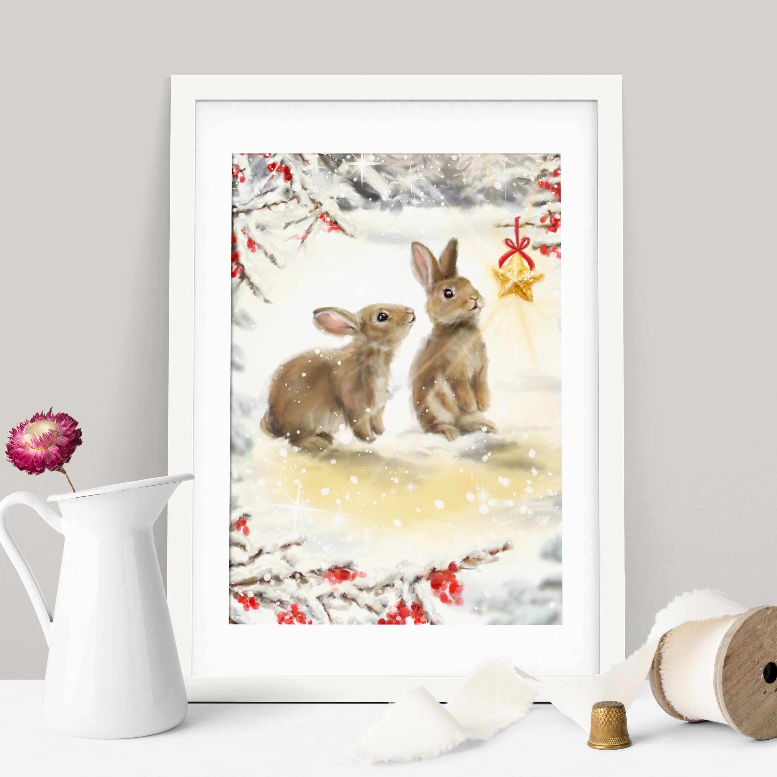 Magical+Christmas+Bunny+Rabbits+-+Framed+Print+Mockup+2.jpg