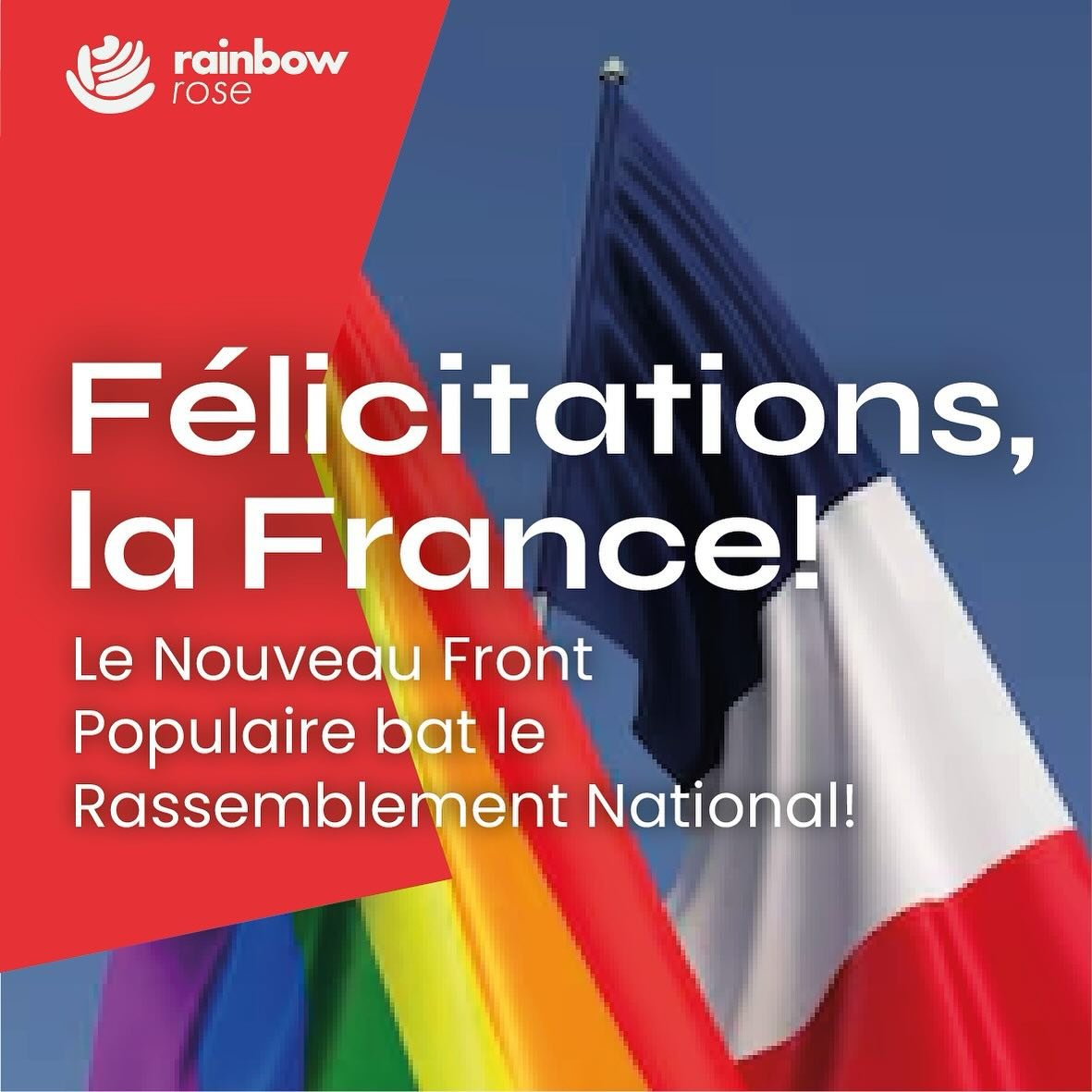 🇫🇷 F&eacute;licitations, la France 🇫🇷
Today the @frontpopulaire.2024 and @partisocialiste managed one of the biggest upsets in recent European history: Together the left alliance defeated the Far Right and became the strongest force in France! So