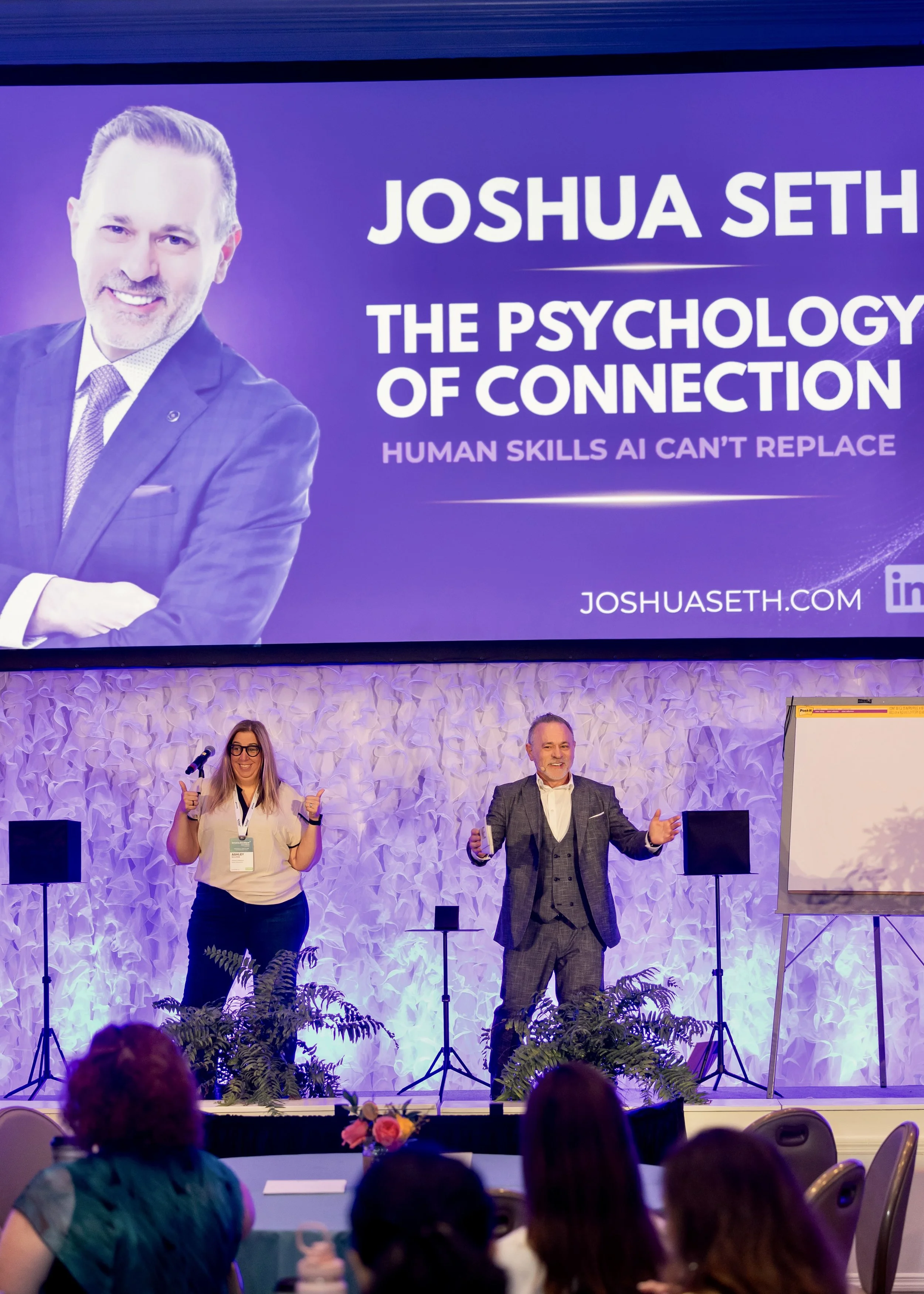 Joshua Seth delivering The Psychology of Connection keynote