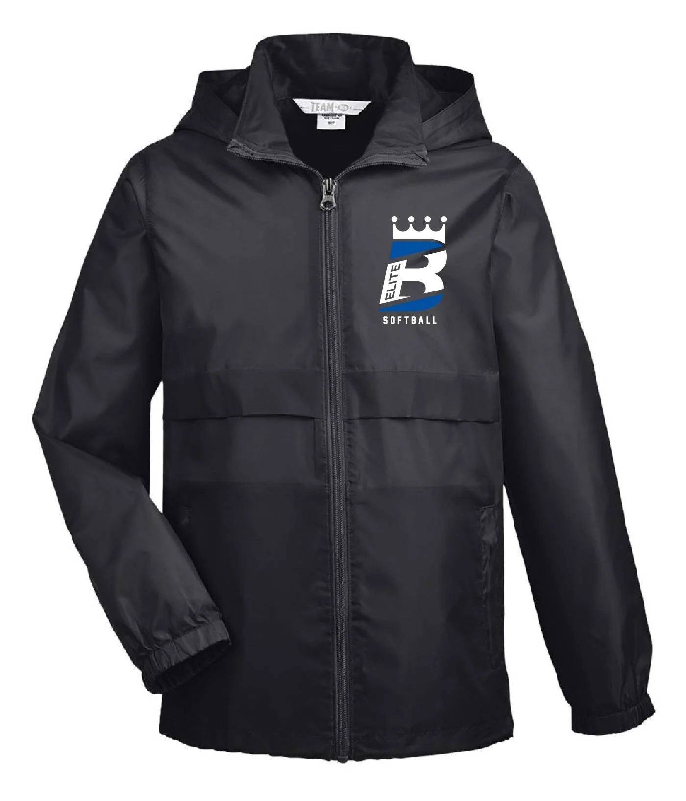 RoyalB Windbreaker Youth Black Front.jpg