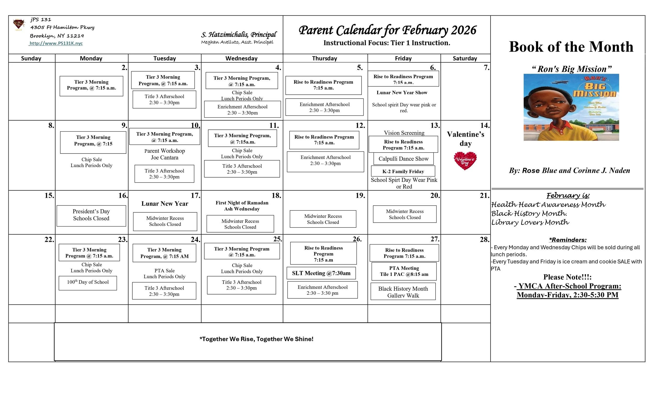 School February Calendar