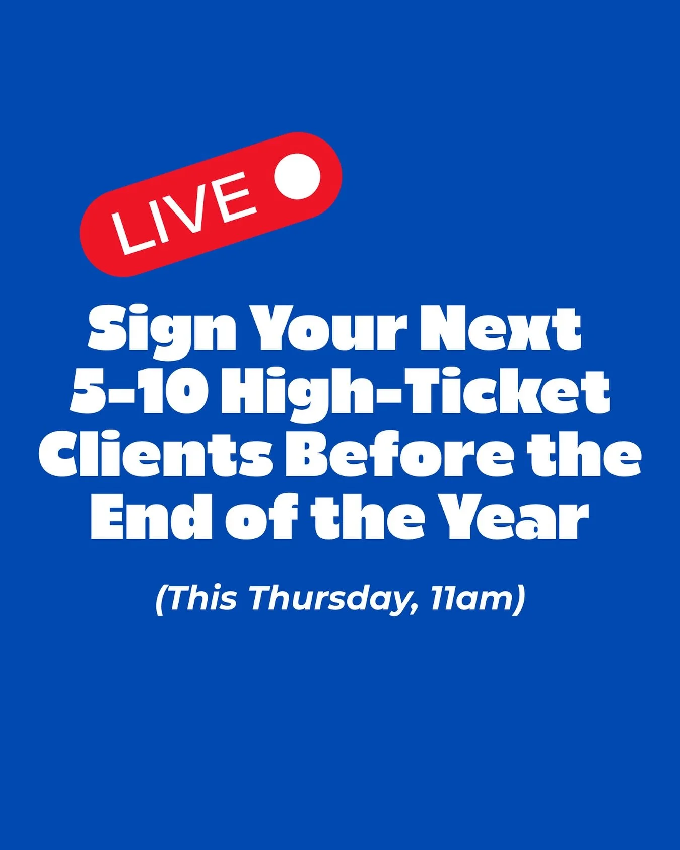 If you&rsquo;re sitting with warm leads, half-finished conversations, email subscribers who hover&hellip; 

or social media lurkers watching your every move, this session is for you.

Here&rsquo;s what I&rsquo;ll share with you:

The hidden clients a