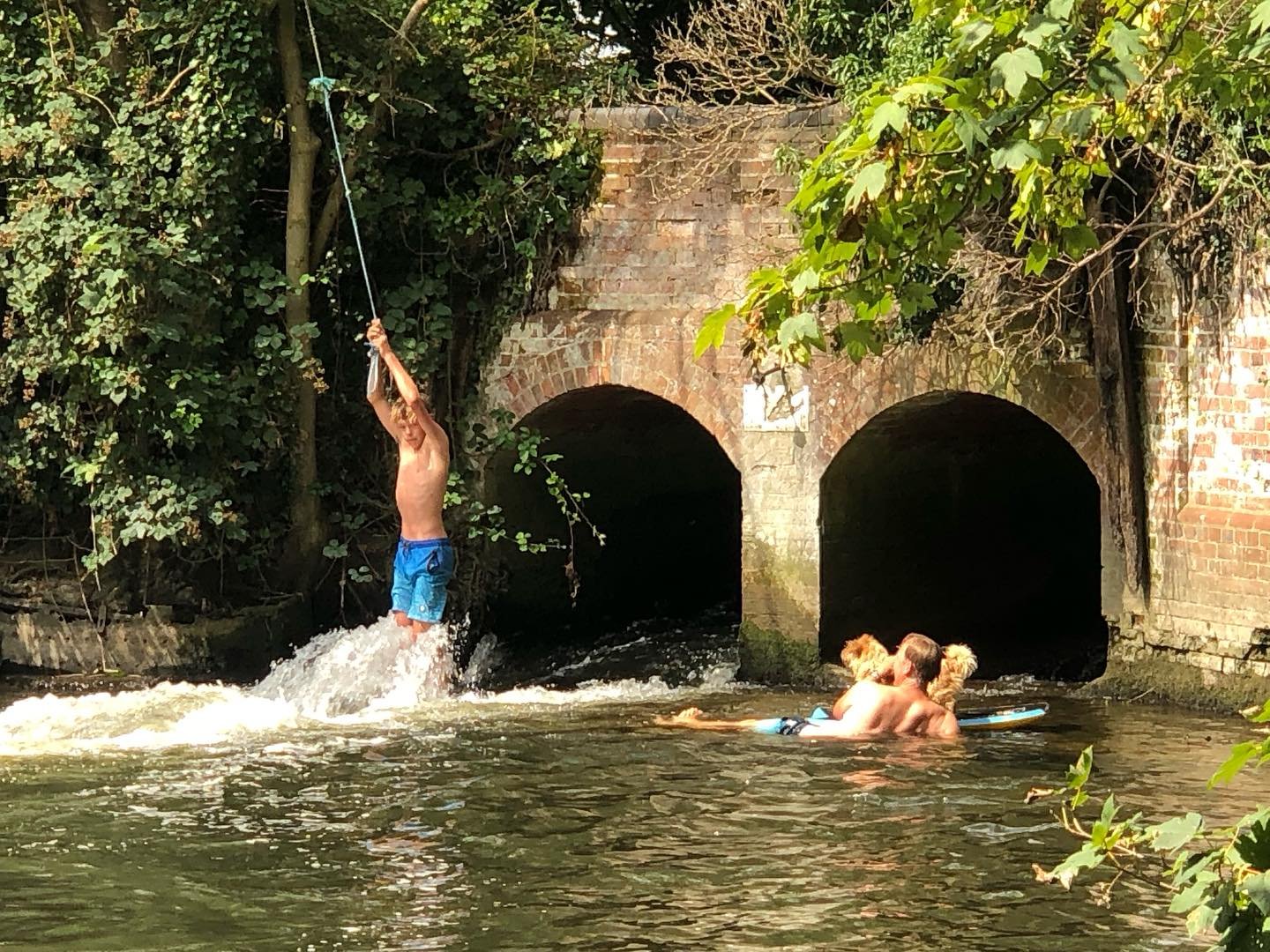 Quick dip in our favourite #wildswimming spot today just afew mins drive from @gorseymeadow  #norfolk #norfolkglamping #belltents #greatoutdoors #staycation