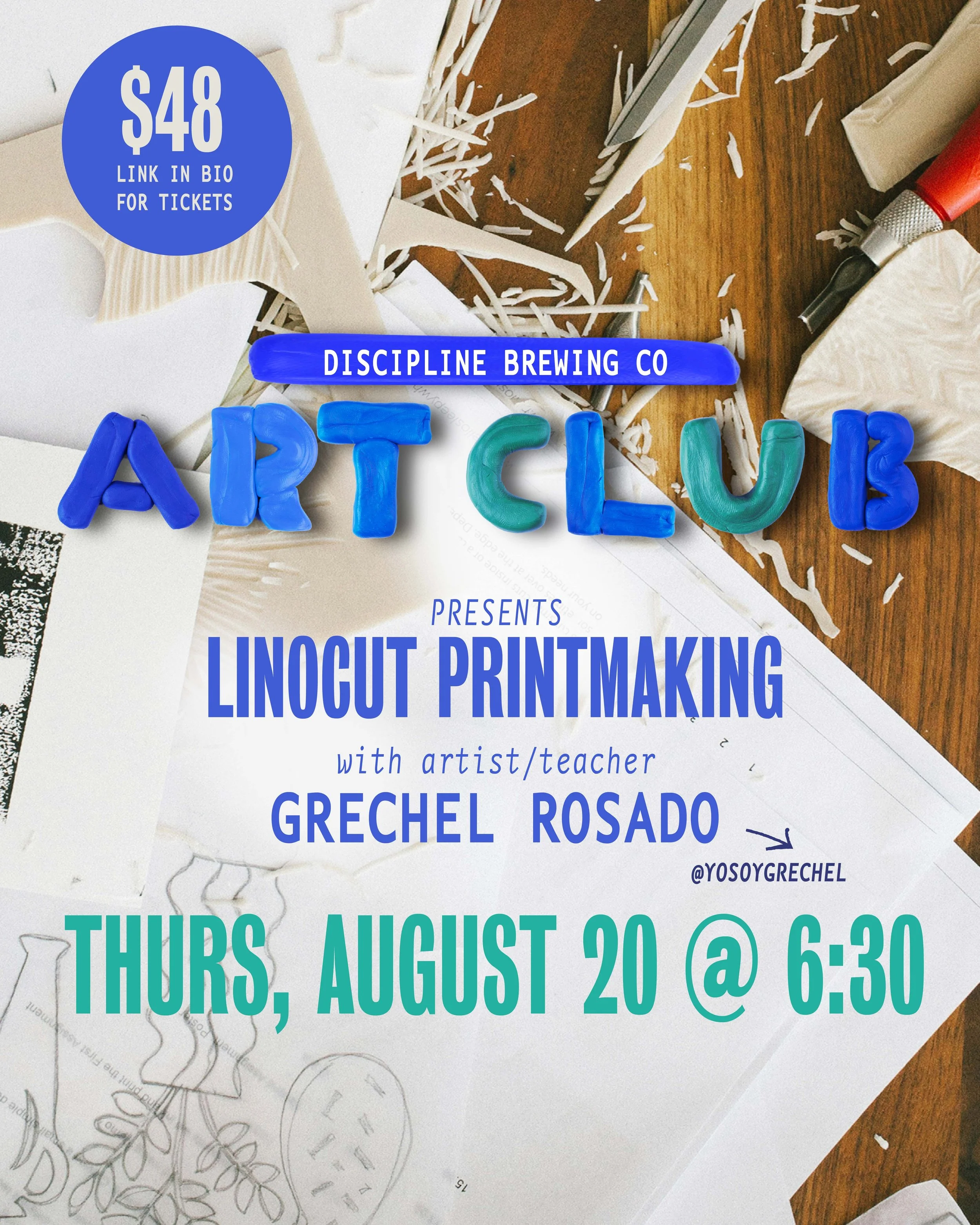 Linocut printmaking workshop