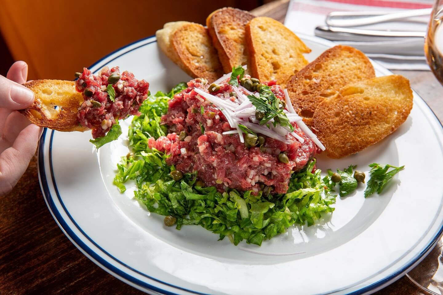 Here&rsquo;s your reminder- every Thursday Bouchon has Steak Tartare and Sweetbreads on the menu! 
#frenchfood #frenchcomfortfood #ashevillerestaurant #avlbouchon #eatlocal #steaktartare #sweetbreads
