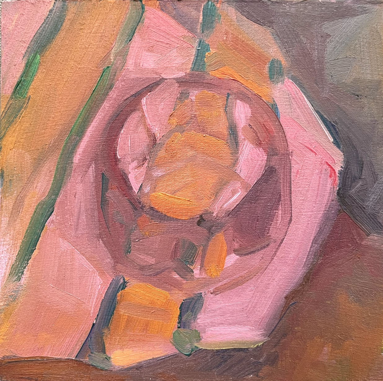 2025, oil on wood, 6 in. x 6 in.